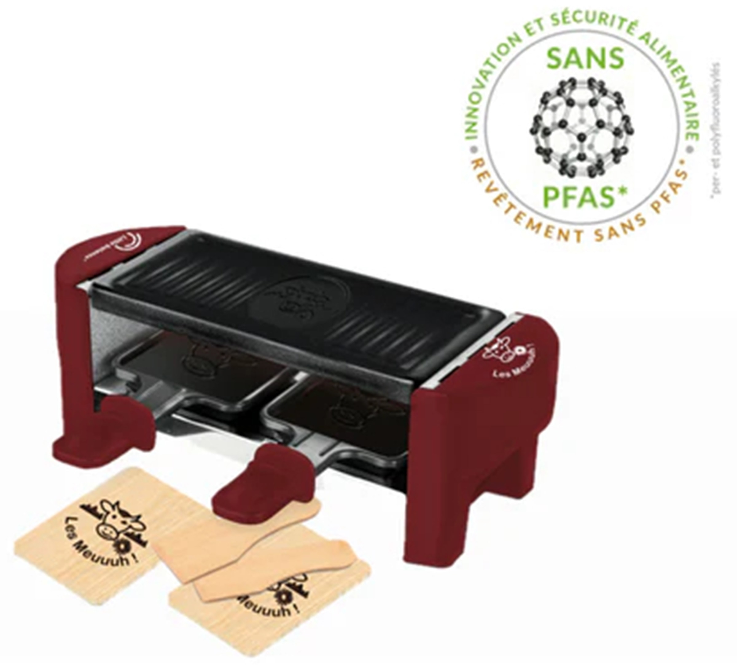 Raclette Multifonction LITTLE BALANCE 2 personnes 320W Piment - 8940