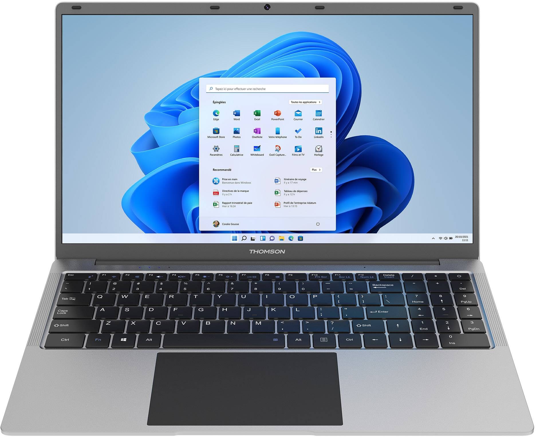 Ordinateur portable THOMSON 15.6" Celeron N4020 4Go RAM 128Go SSD N15V2C4SL128