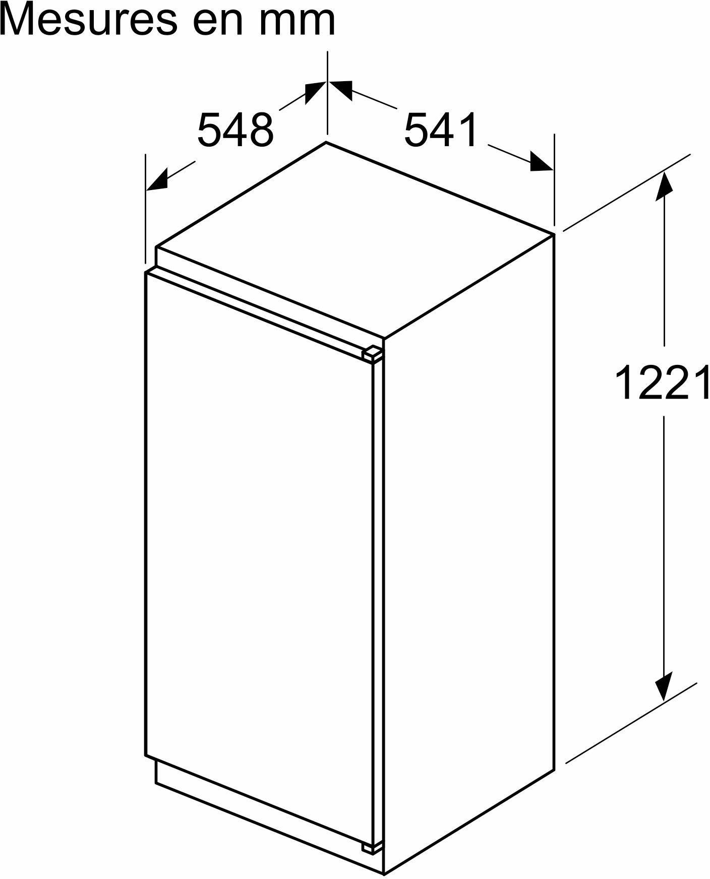 Réfrigérateur encastrable 1 porte BOSCH Série 2 Froid Statique 187L - KIL425SE0 Réfrigérateur encastrable 1 porte BOSCH Série 2 Froid Statique 187L - KIL425SE0