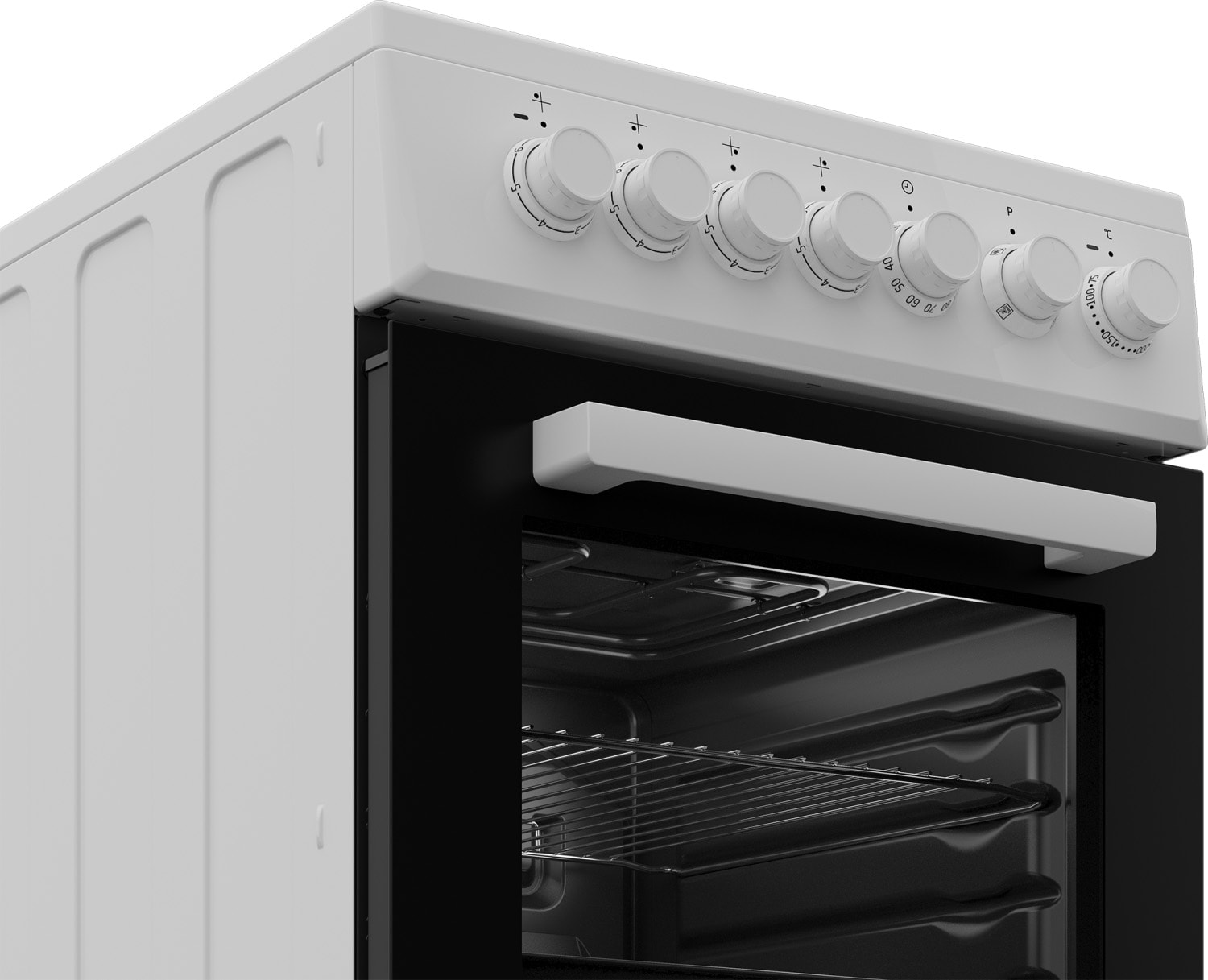 Cuisiniere vitroceramique BEKO 4 Foyers, 60L, Blanc - FSS57100GW Cuisiniere vitroceramique BEKO 4 Foyers, 60L, Blanc - FSS57100GW