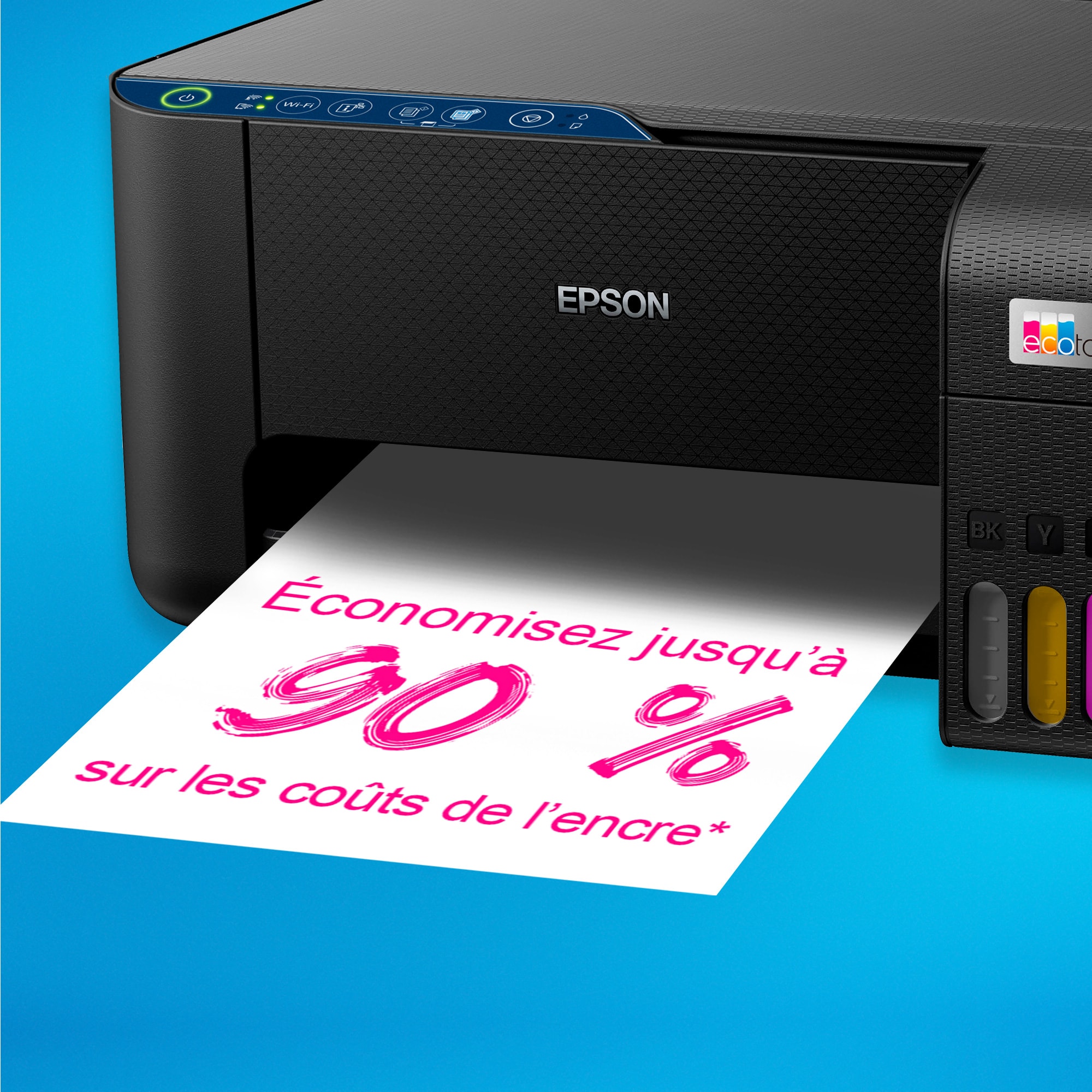 Imprimante multifonction réservoir d'encre EPSON EcoTank Wi-Fi Noir - ECOTANK-ET2860