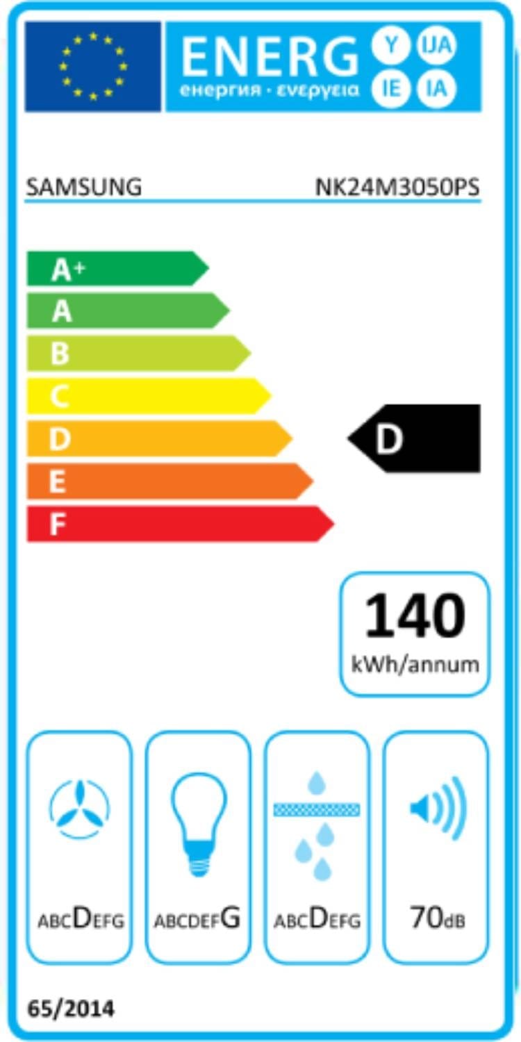 SAMSUNG Hotte decorative murale Pyramide 60 cm 73dB Inox - NK24M3050PS