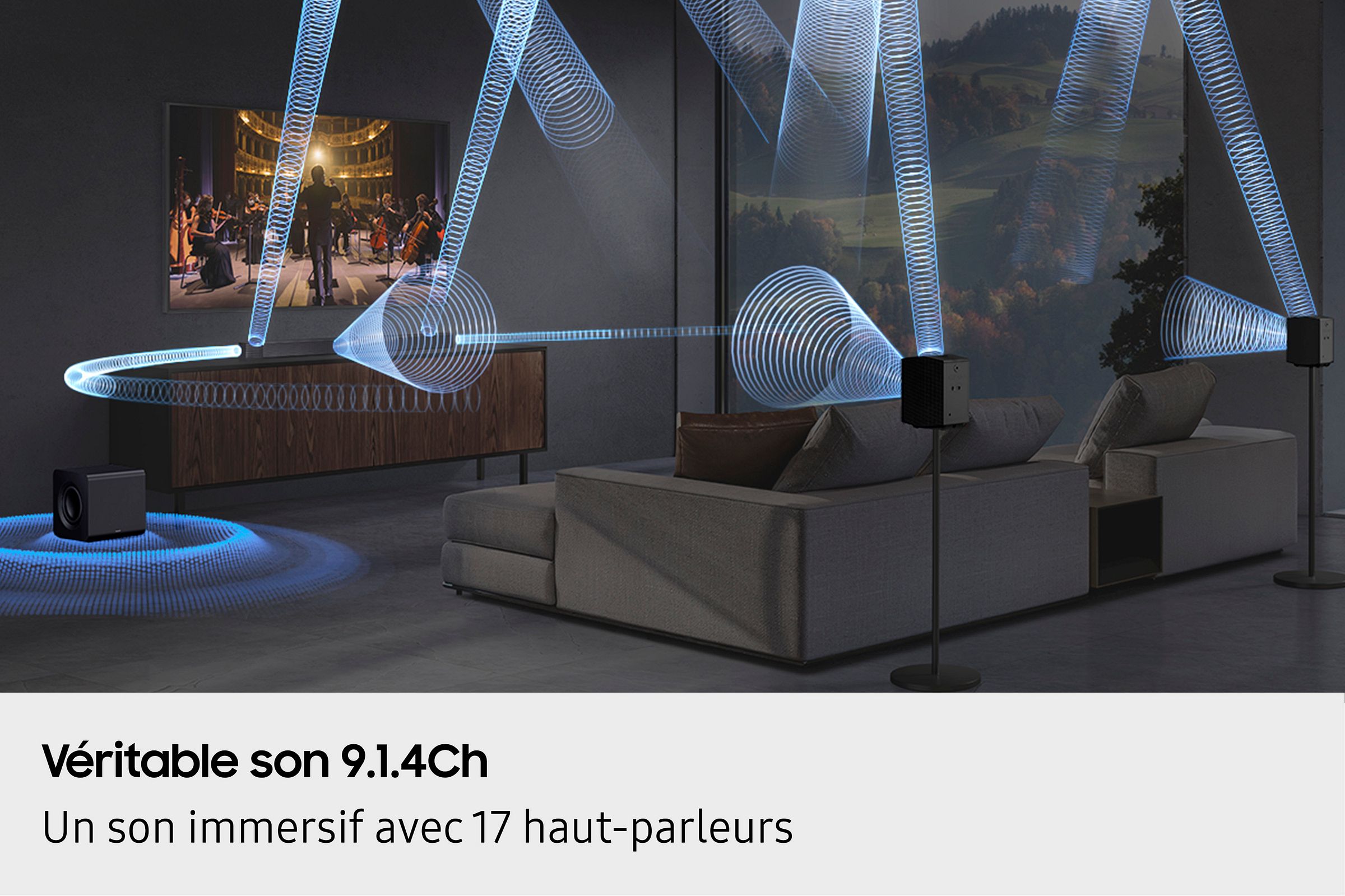 Barre de son SAMSUNG 9.1.4 Dolby Atmos Caisson + arrières Noir - HW-Q930H