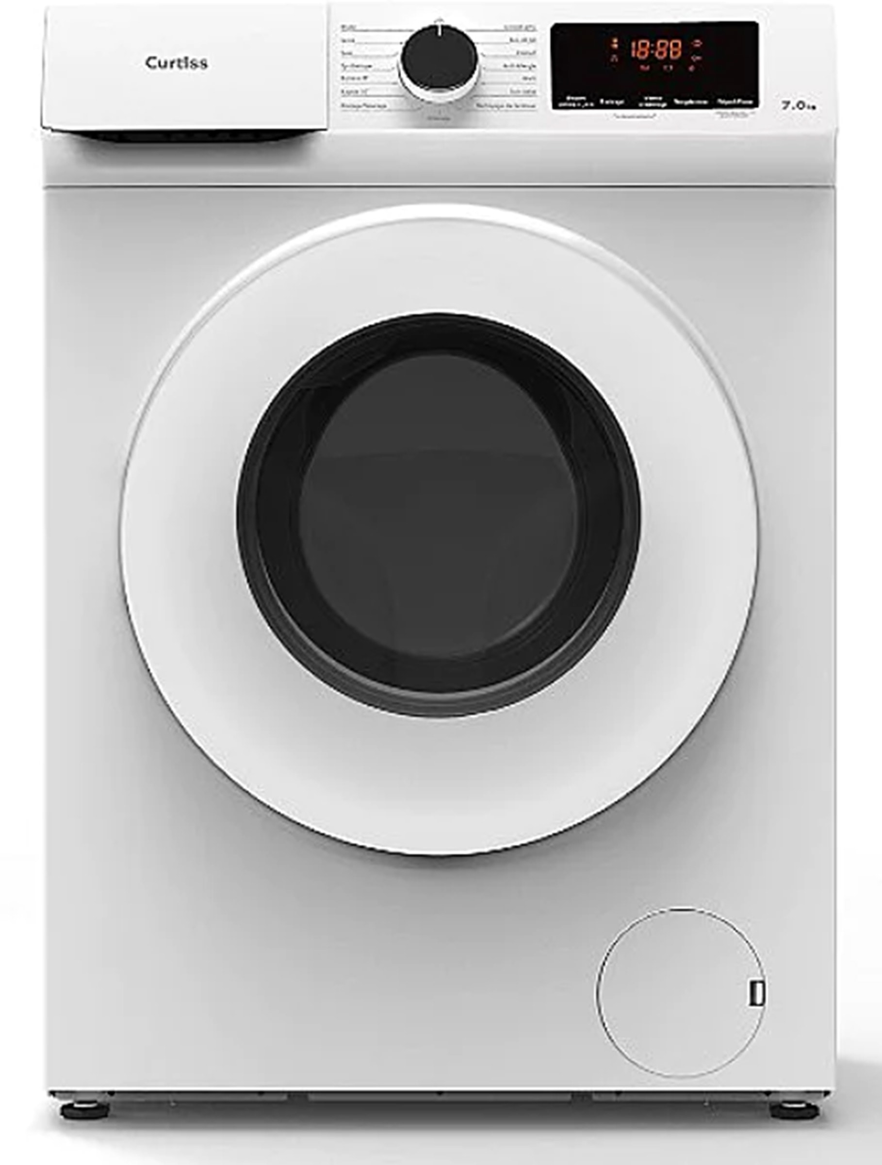 Lave linge Frontal CURTISS 1200 tours/minute, 7Kg, Blanc GFL0712DW