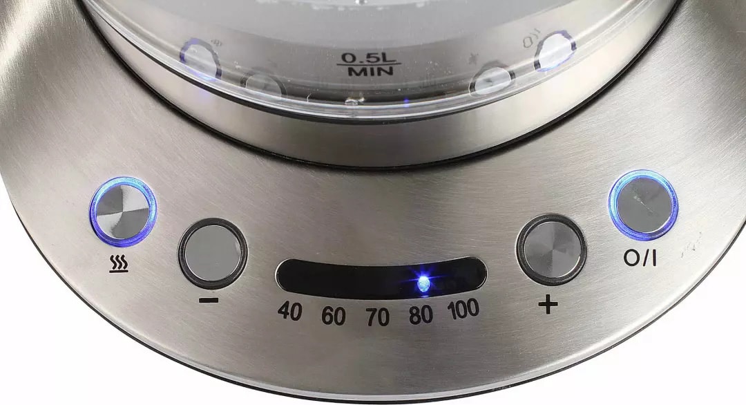 Théière électrique LIVOO Température réglable 1,7L 2200W Gris - DOD165