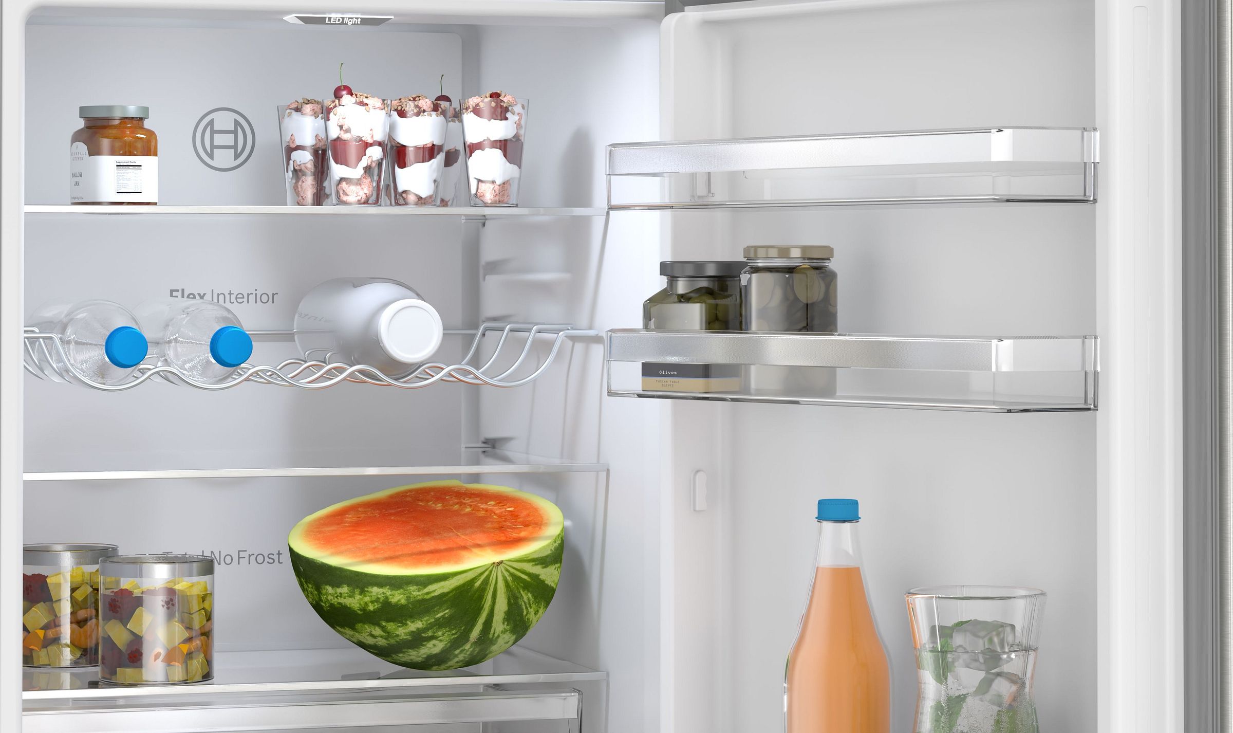 Réfrigérateur congélateur bas BOSCH 321L No Frost Inox - KGN362LAF