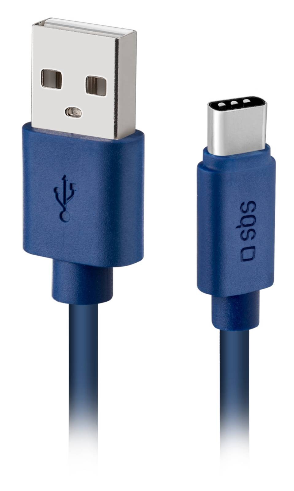 SBS Câble USB Câble de données et de chargement Type C, Collection Polo - CABLE-TYPEC-USB-BLEU