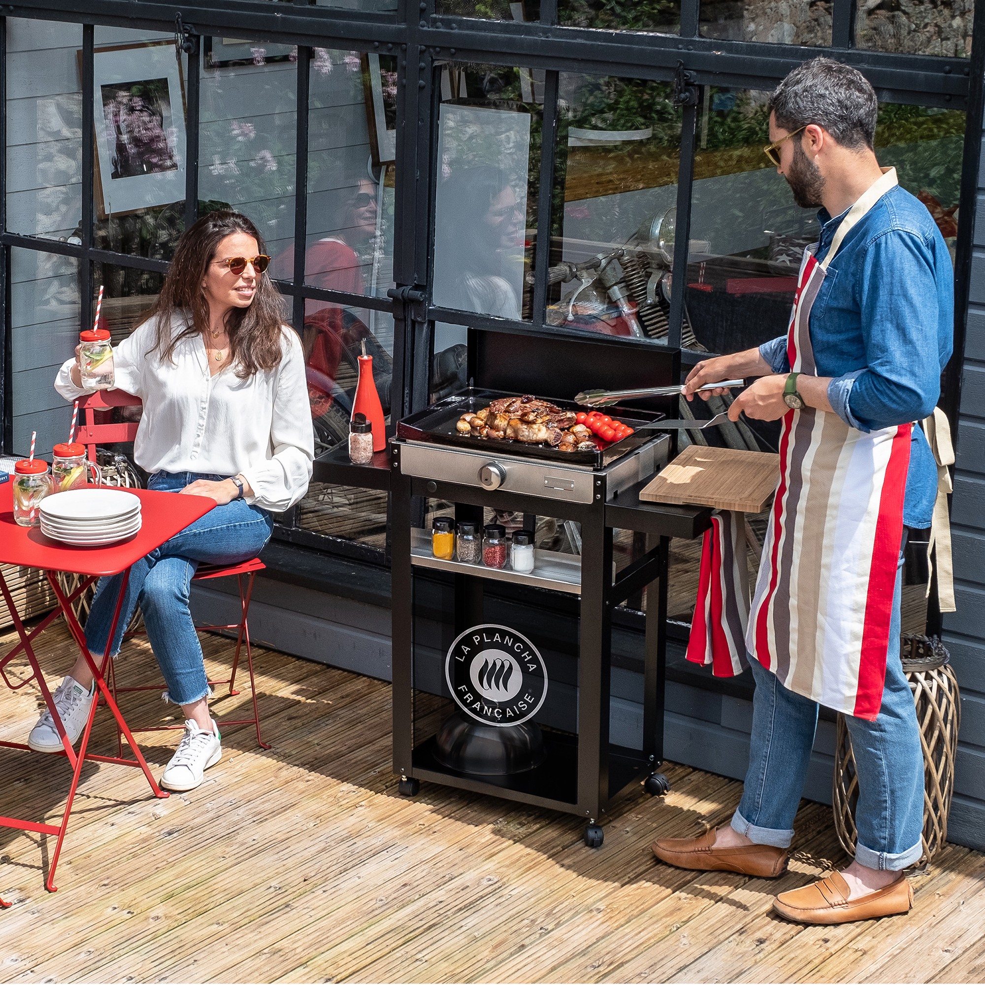 Plancha LE MARQUIER 150 Duo Chariot + Plancha - PLFE150DC