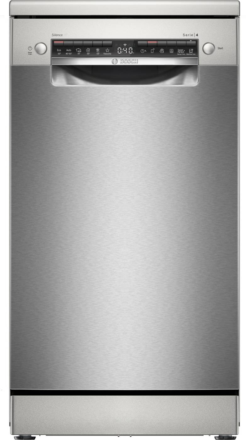 Lave vaisselle 45 cm BOSCH Série 4, 10 couverts, Inox - SPS4EMI61F
