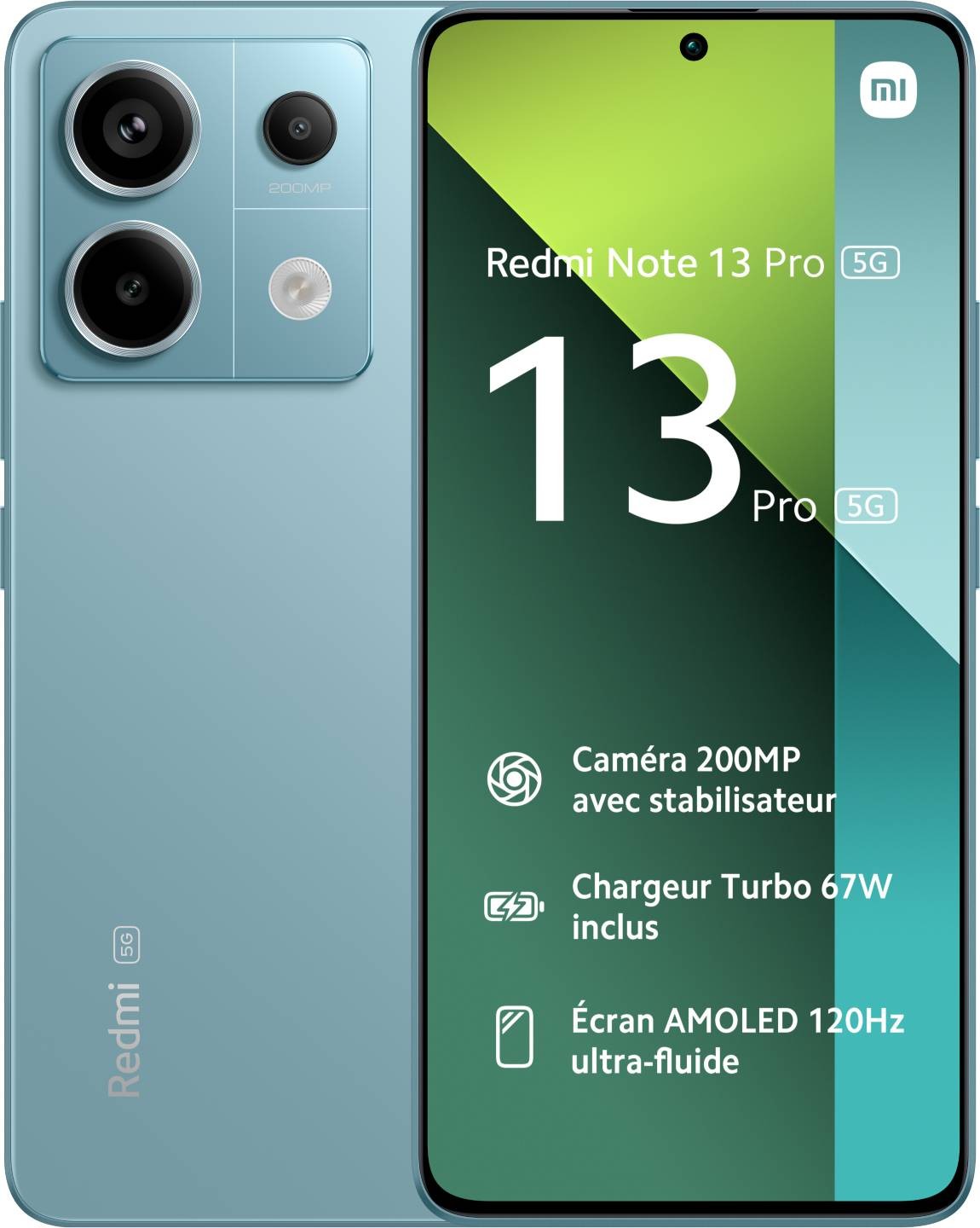 XIAOMI Smartphone Redmi Note 13 Pro 5G 8+256Go - Bleu  REDNOTE13P-5G-256-BL