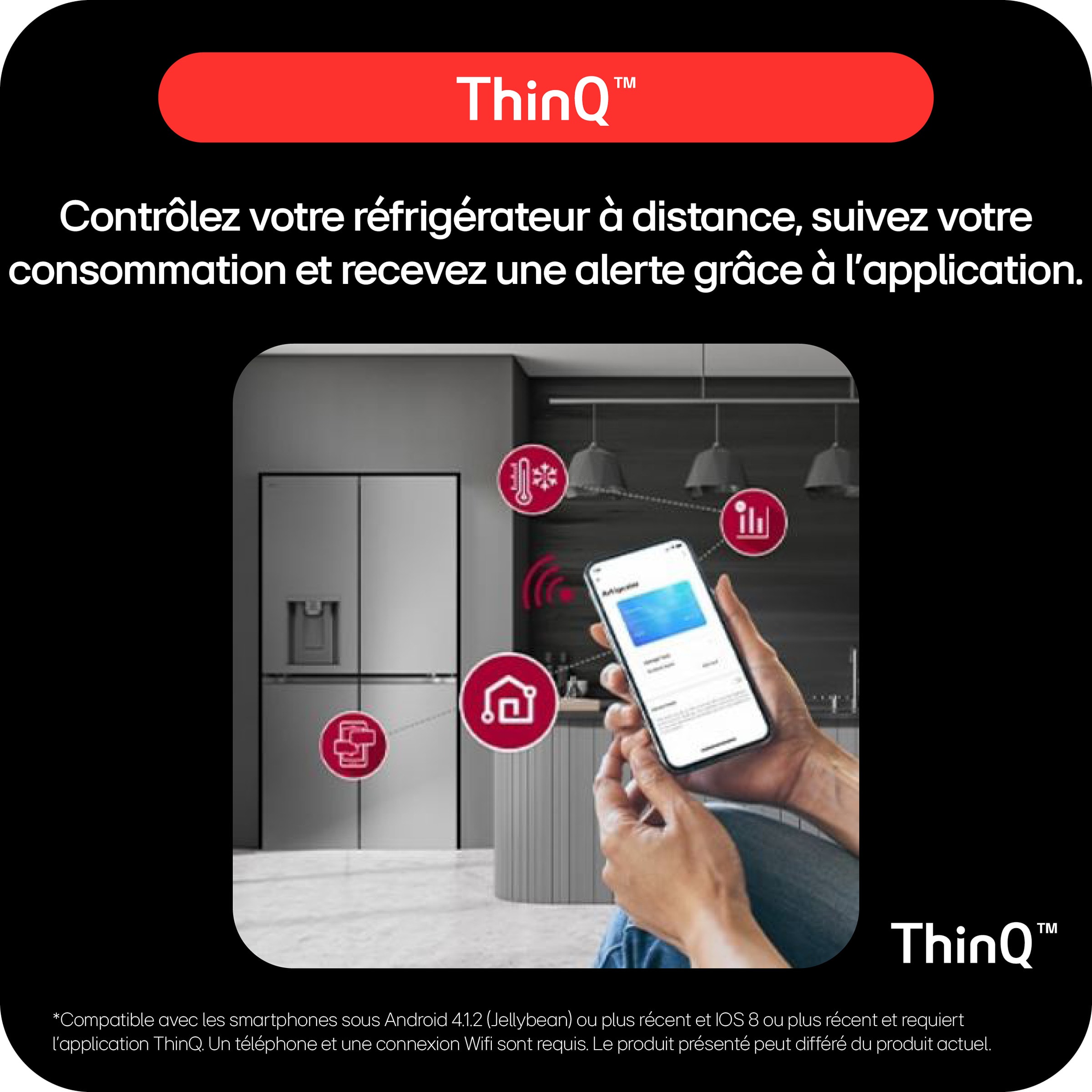 Réfrigérateur congélateur bas LG 462L No Frost Gris - GBB566PZHZN