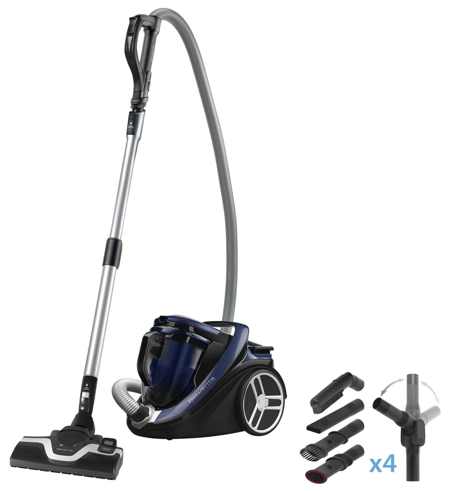 ROWENTA Aspirateur traîneau sans sac Silence Force Cyclonic Car Pro 550W Bleu  - YY4560FE