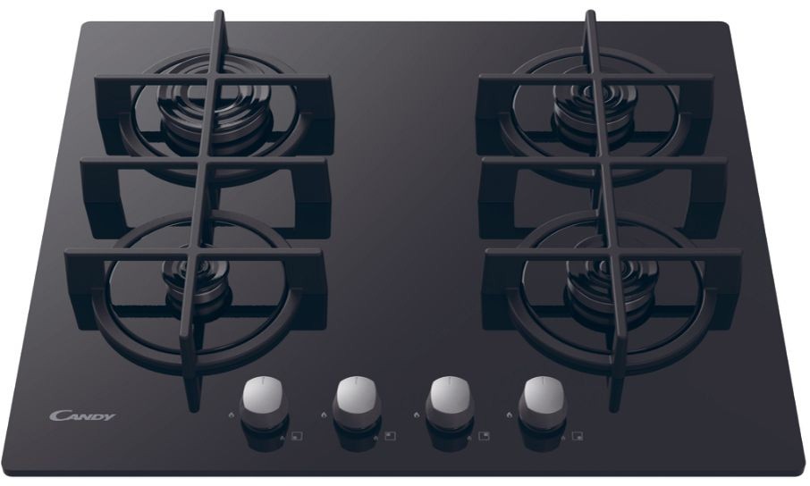 Plaque gaz CANDY ,4 Foyers, 7200W, 60cm, Noir - CDK6KB Plaque gaz CANDY ,4 Foyers, 7200W, 60cm, Noir - CDK6KB