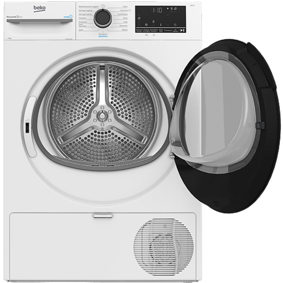 Sèche linge Condensation BEKO Steam cure, QuickDrive 8Kg Blanc - D5H284930W