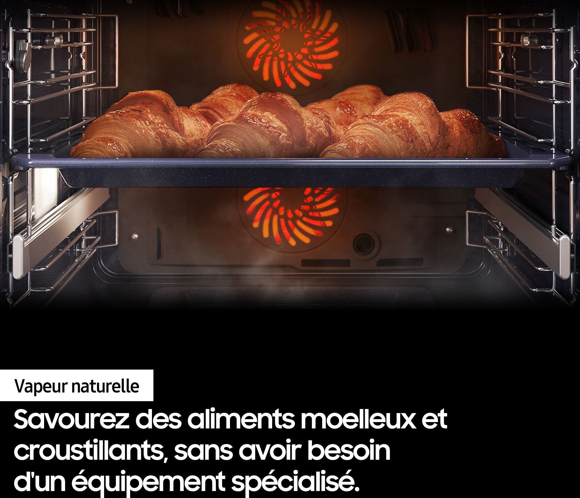 Four encastrable pyrolyse SAMSUNG Chaleur tournante Vapeur 76 L Noir - NV7B4450VCB/U1