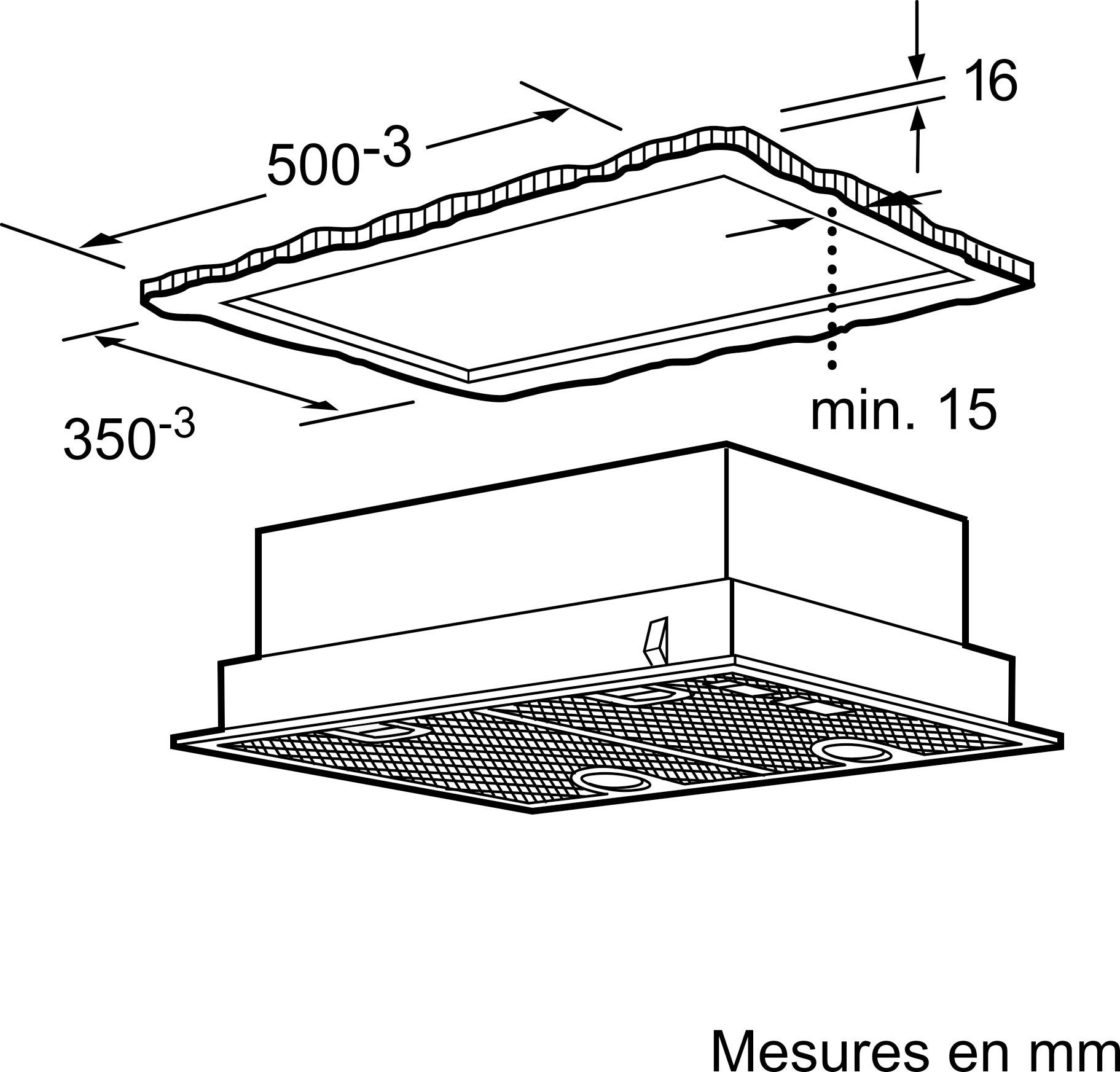 Groupe filtrant BOSCH 53cm 63dB Inox - DHL555BM