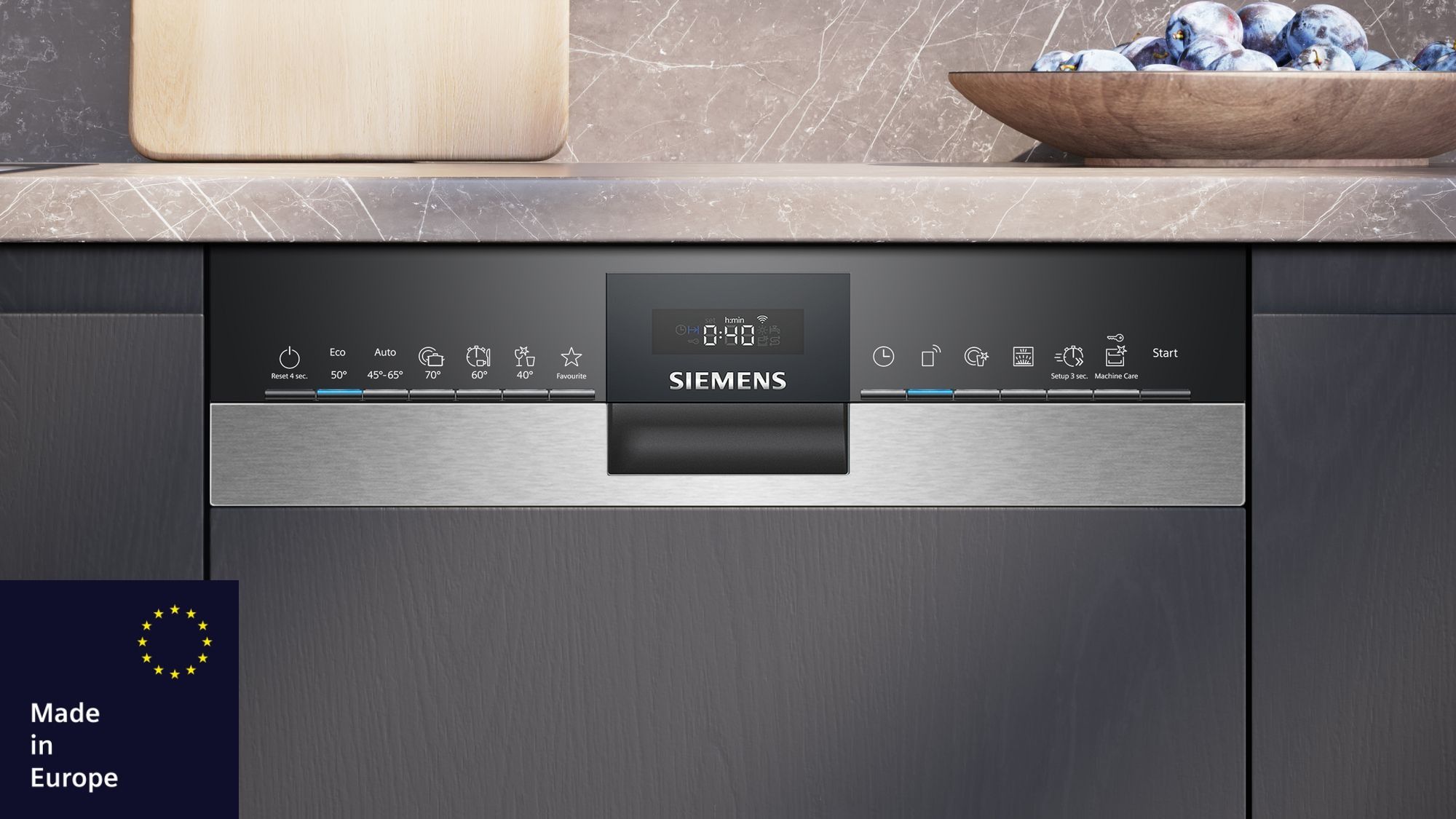 Lave vaisselle encastrable 45 cm SIEMENS Connecté 10 couverts 42dB Inox - SR55ZS10ME