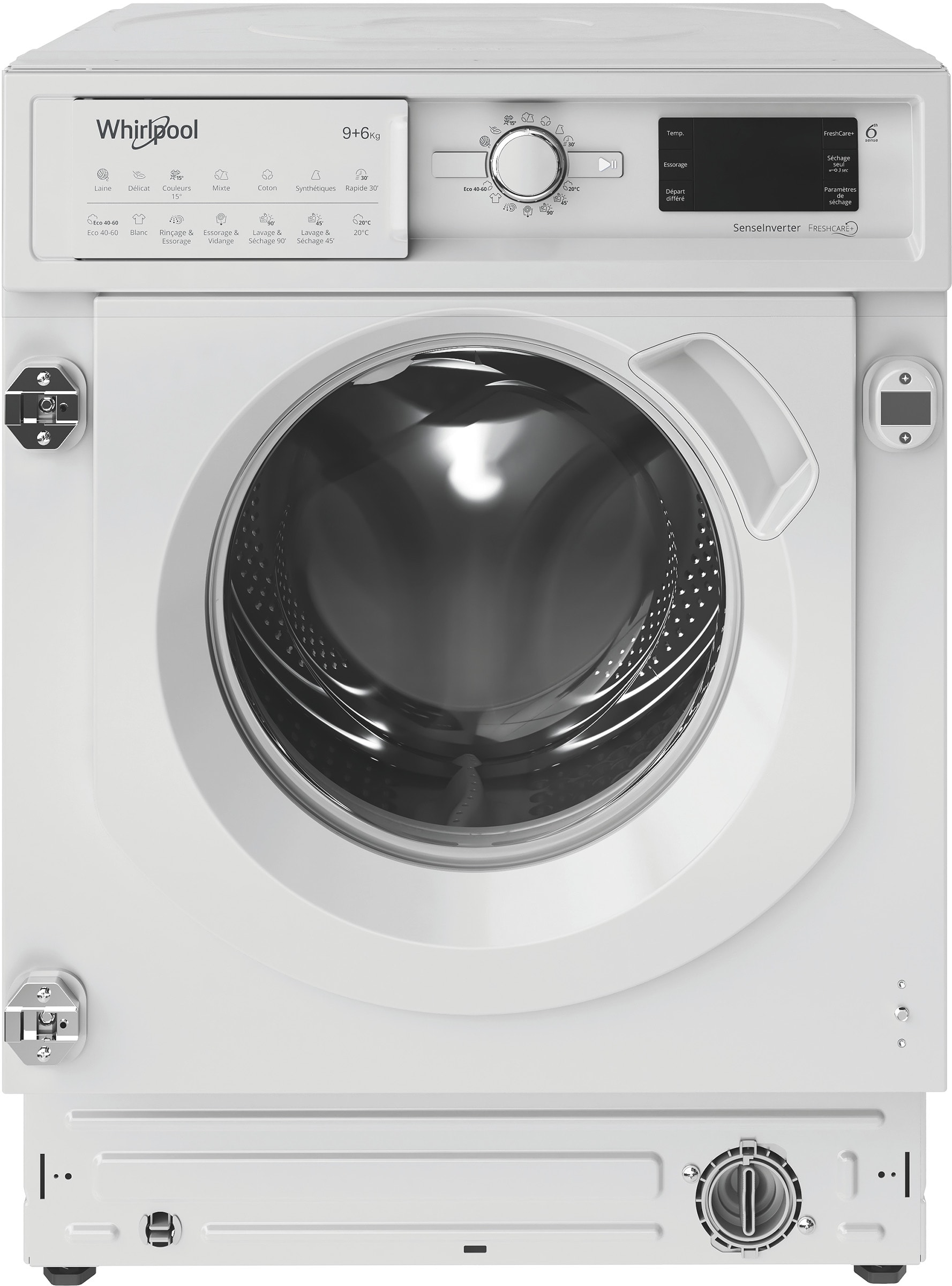 Lave linge sechant encastrable WHIRLPOOL 9kg/6kg 1400trs/min Blanc BIWDWG96146FR