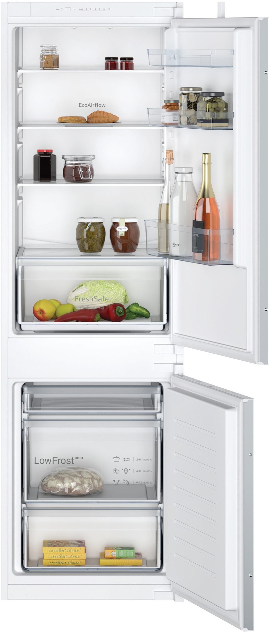 Réfrigérateur congélateur encastrable NEFF Froid Low Frost / Eco Air Flow 183L KI5861SE0