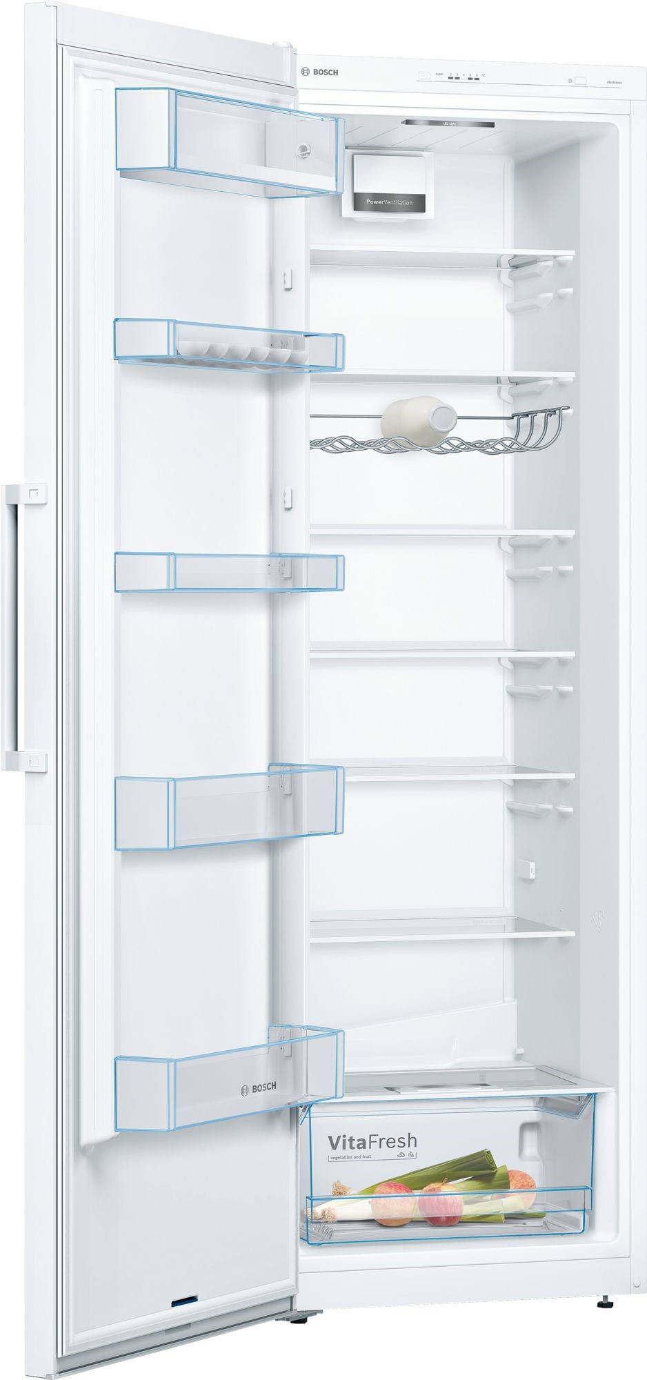 BOSCH Réfrigérateur 1 porte Série 4 Froid Brassé VitaFresh 346L Blanc - KSV36VWEP