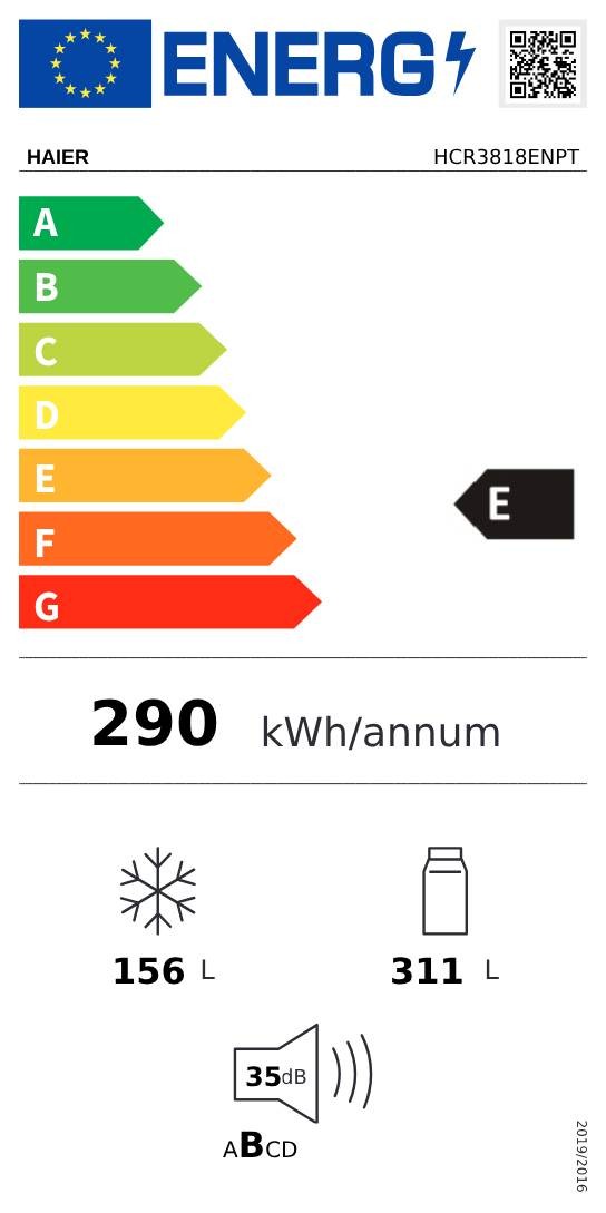 Réfrigérateur 4 portes HAIER , Froid No Frost, 467L, Noir - HCR38S18ENPT Réfrigérateur 4 portes HAIER , Froid No Frost, 467L, Noir - HCR38S18ENPT
