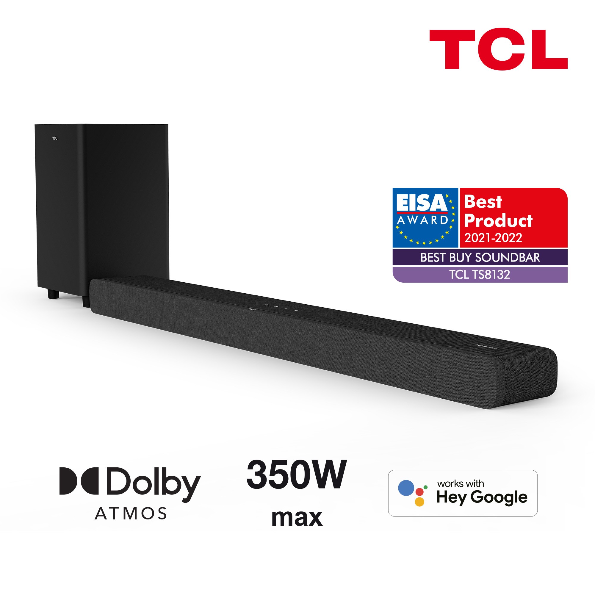 TCL Barre de son Dolby Atmos 3.1.2 avec caisson de basses sans fil - TS8132