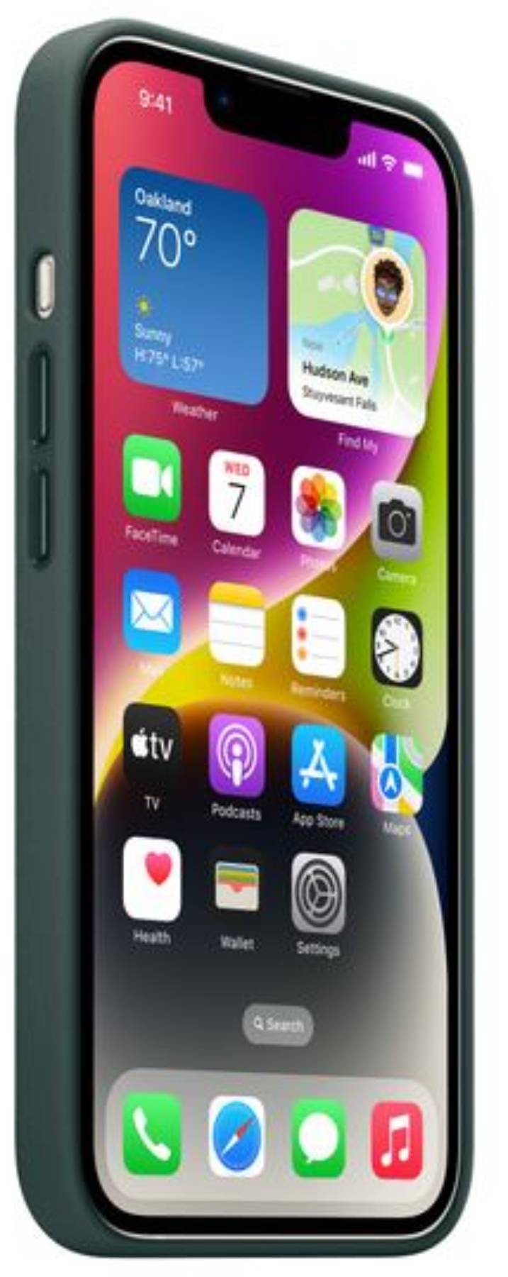 Coque iPhone APPLE 14 cuir vert - MPP53ZM/A