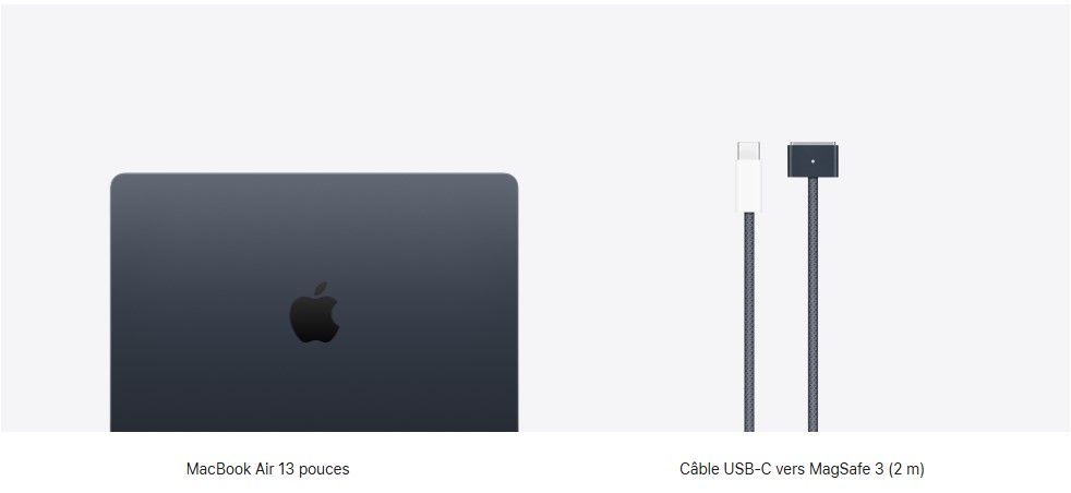 MacBook Air APPLE 13.6" M5 16Go 512Go Noir - MBAIR13M5MIN-MDHE4FN