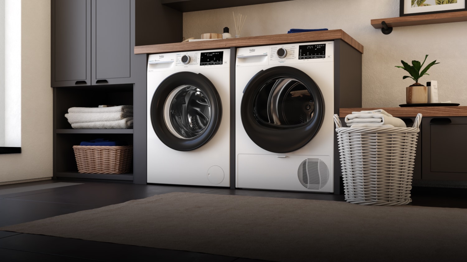 Lave linge Frontal BEKO SteamTherapy 1400 tours/minute 10Kg Blanc - BM3WFU410411B