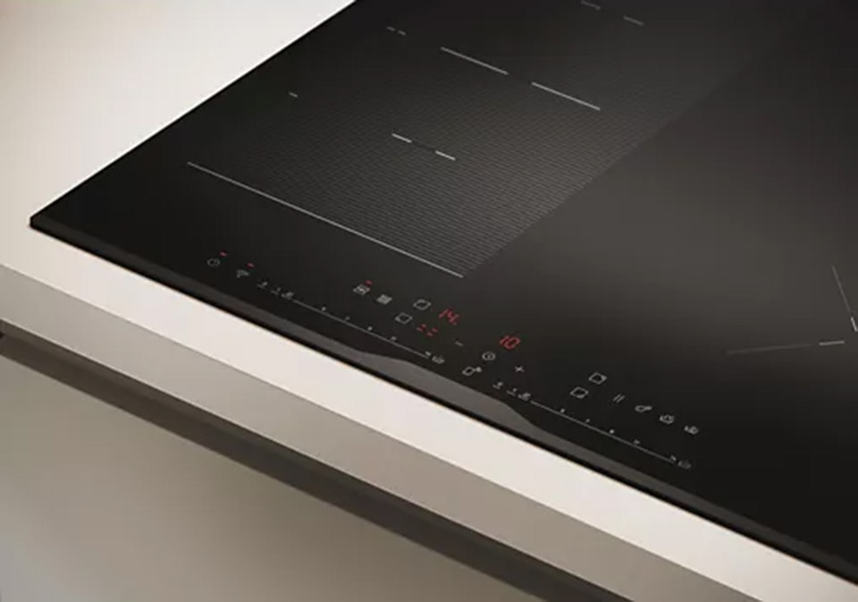 Plaque induction ROSIERES 60cm, 7400W, Noir - RIF64DCS