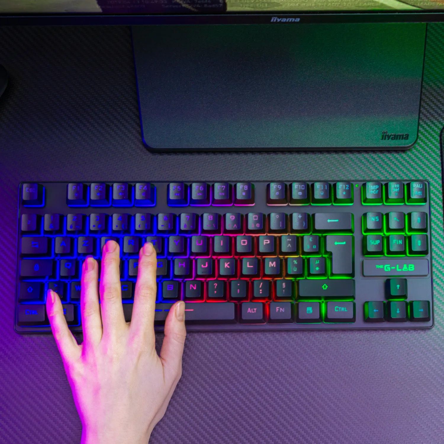 Clavier gamer THE G-LAB Sans fil TKL Membrane RGB PC PS4 PS5 - KEYZ-CAE-TKL-WL/FR