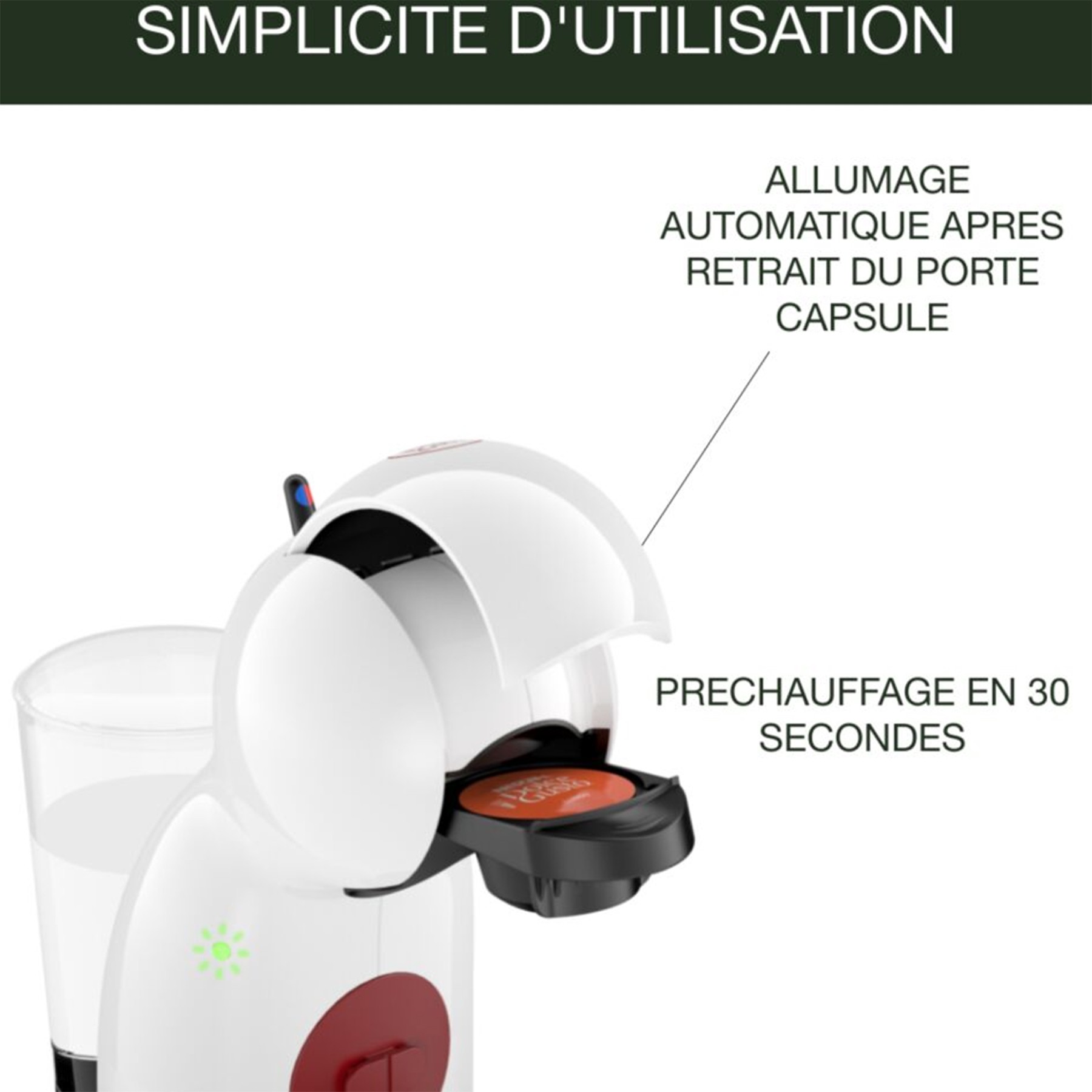 Cafetière KRUPS expresso Nescafé Dolce Gusto Blanche - YY5218FD
