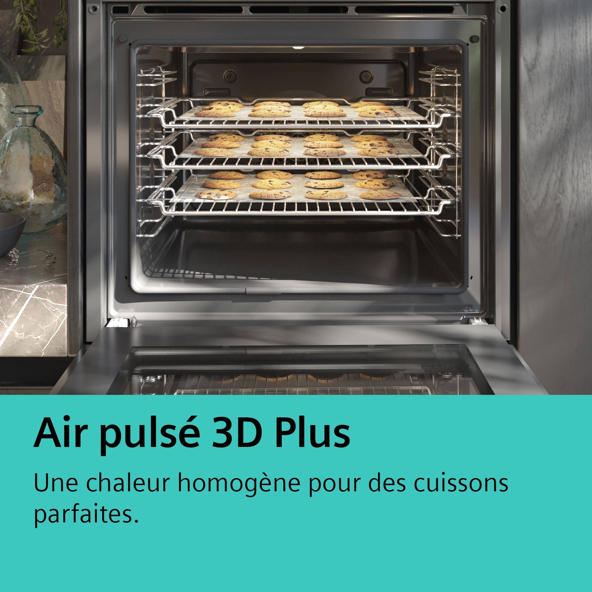 SIEMENS Four encastrable pyrolyse iQ500 Air Pulsé 3D 71L Noir