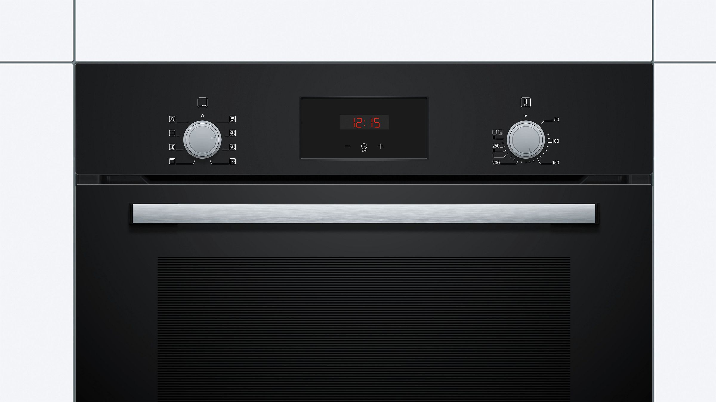 Four encastrable EcoClean BOSCH Chaleur tournante 66 L Noir - HBF153BB0