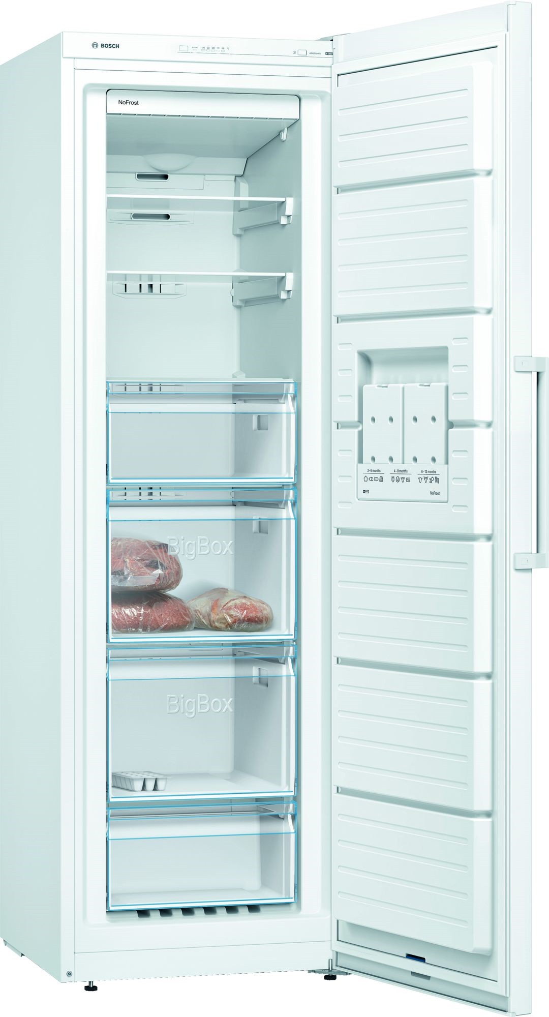 Congélateur armoire BOSCH NoFrost MultiAirflow 242L Blanc - GSN36VWFP