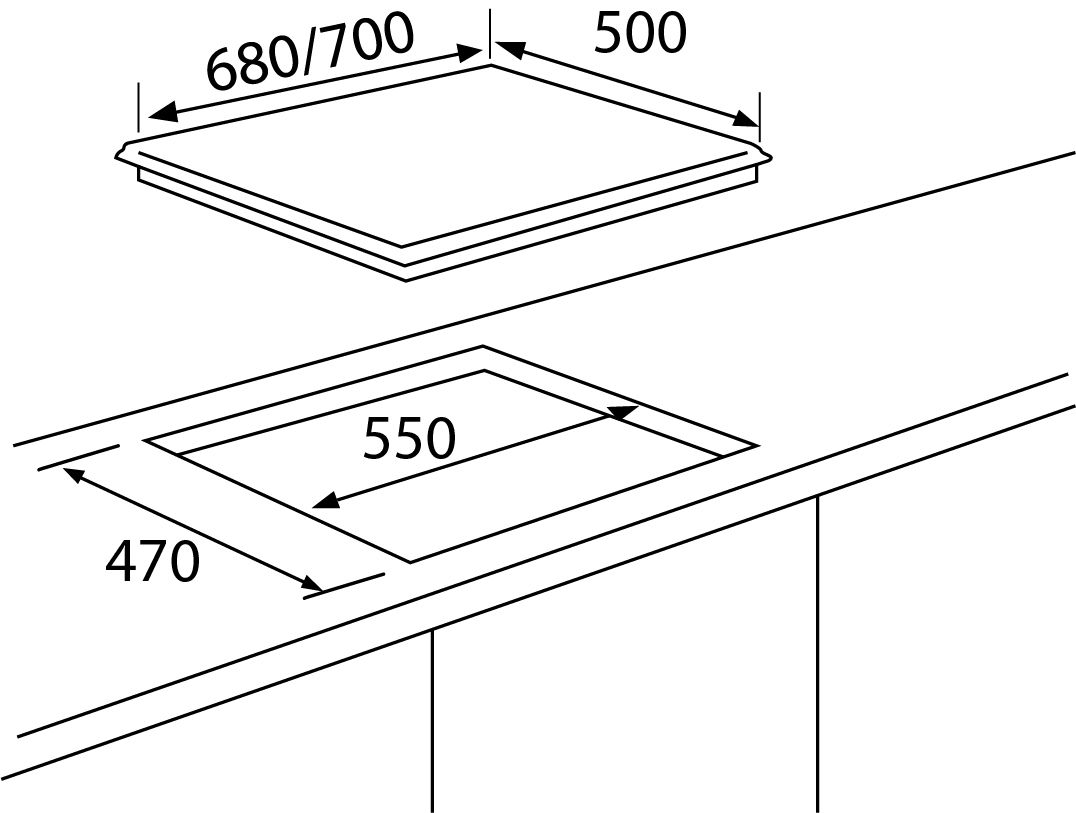 Plaque electrique HELVETIA  - HTT4MF55X1