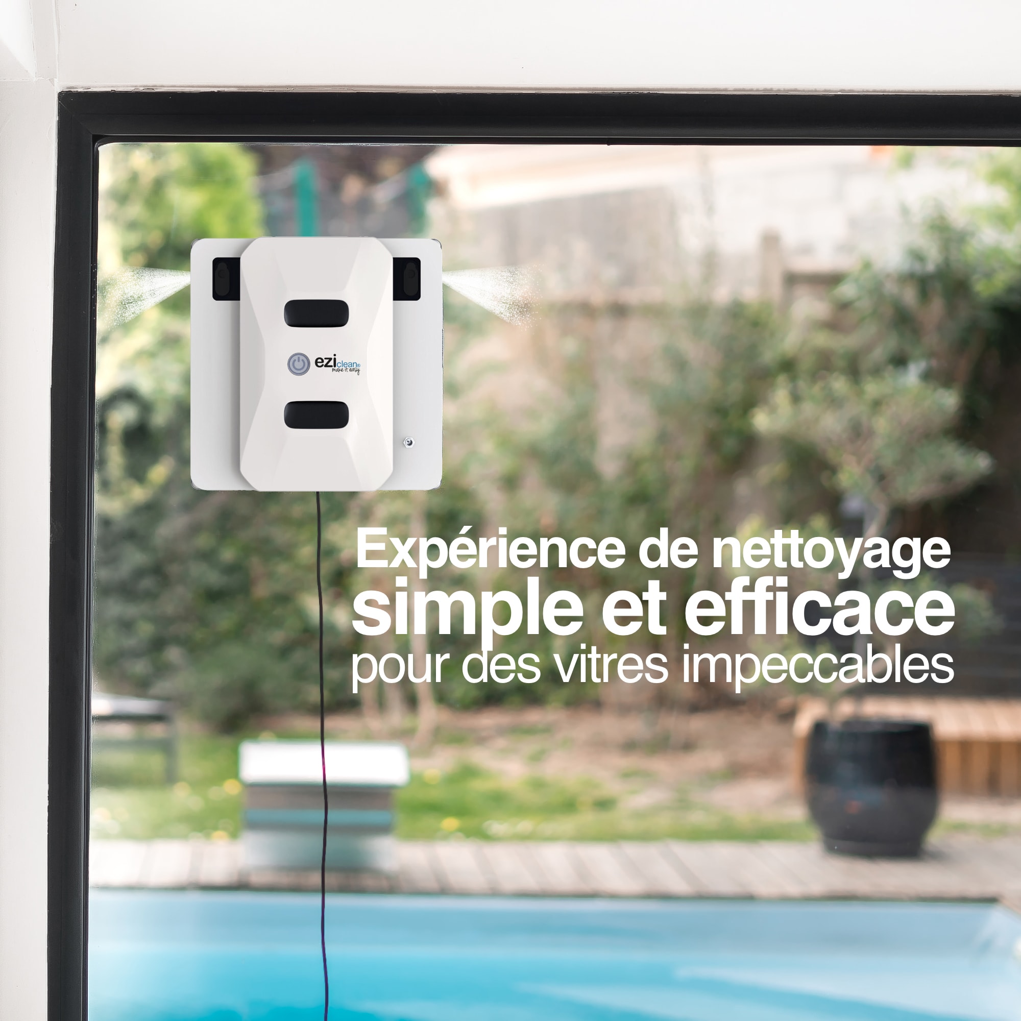 Nettoyeur vitre EZICLEAN Windobot S5 Pro, 72W, Blanc - WINDOBOTS5PRO Nettoyeur vitre EZICLEAN Windobot S5 Pro, 72W, Blanc - WINDOBOTS5PRO