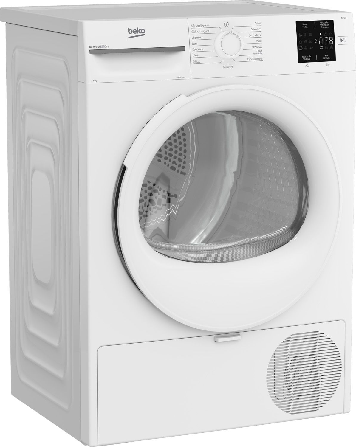Sèche-linge pompe à chaleur BEKO 9kg Blanc - D3H19E01W