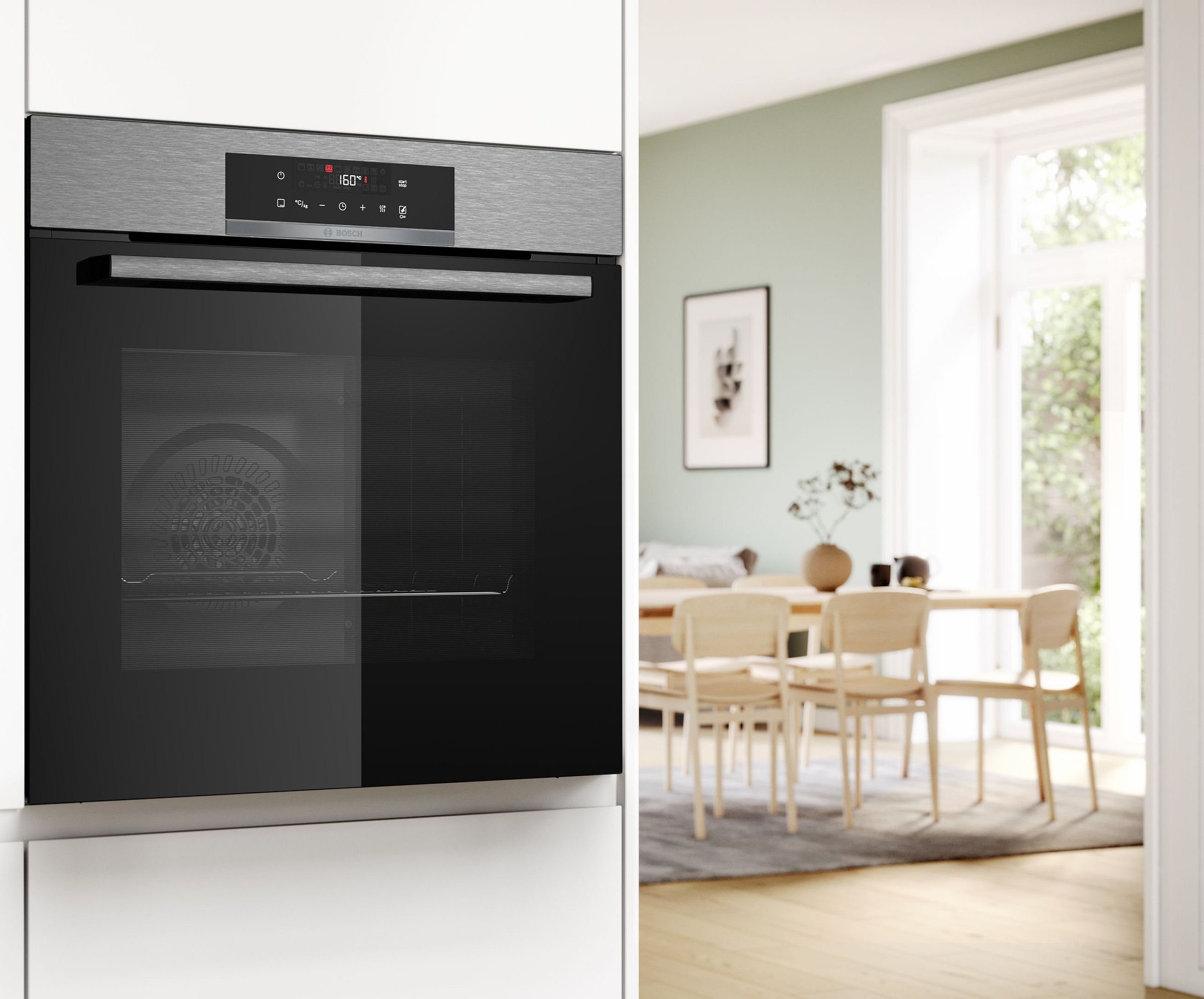 Four encastrable pyrolyse BOSCH Chaleur tournante 71L Inox - HBA572BS3F