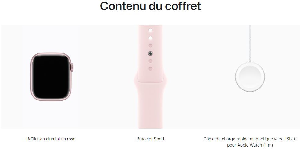 Montre connectée APPLE Watch Série 9 GPS + Cellular 41mm Aluminium Rose - WATCH9-MRHY3QF Montre connectée APPLE Watch Série 9 GPS + Cellular 41mm Aluminium Rose - WATCH9-MRHY3QF