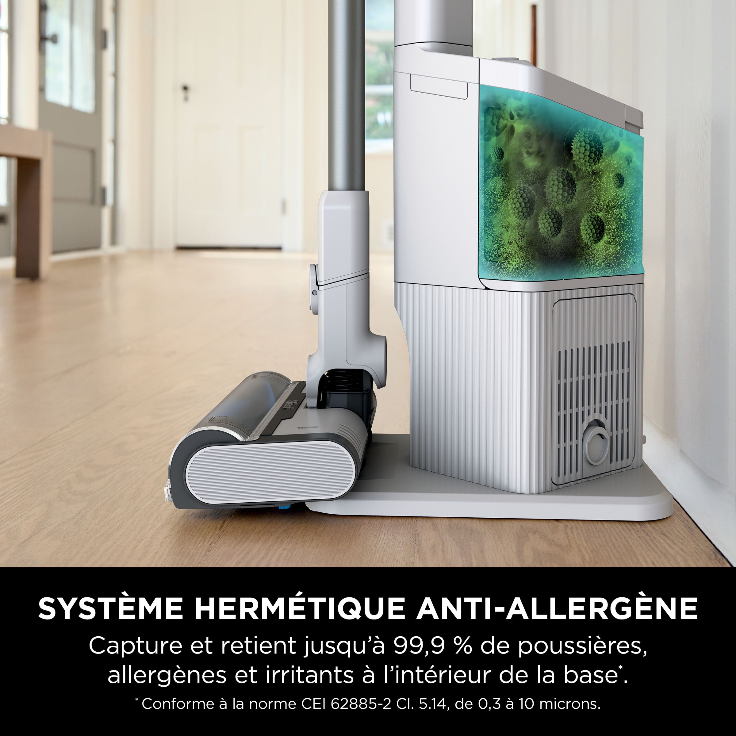 Aspirateur balai SHARK Floordetect, vidage automatique, 240W, Blanc - BU3521EU Aspirateur balai SHARK Floordetect, vidage automatique, 240W, Blanc - BU3521EU