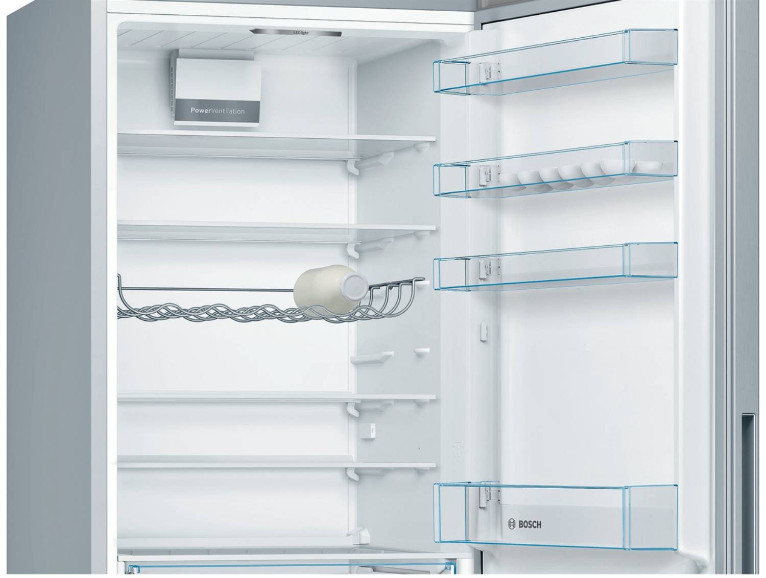 BOSCH Réfrigérateur congélateur bas Froid brassé Low Frost 500L inox - KGV58VLEAS
