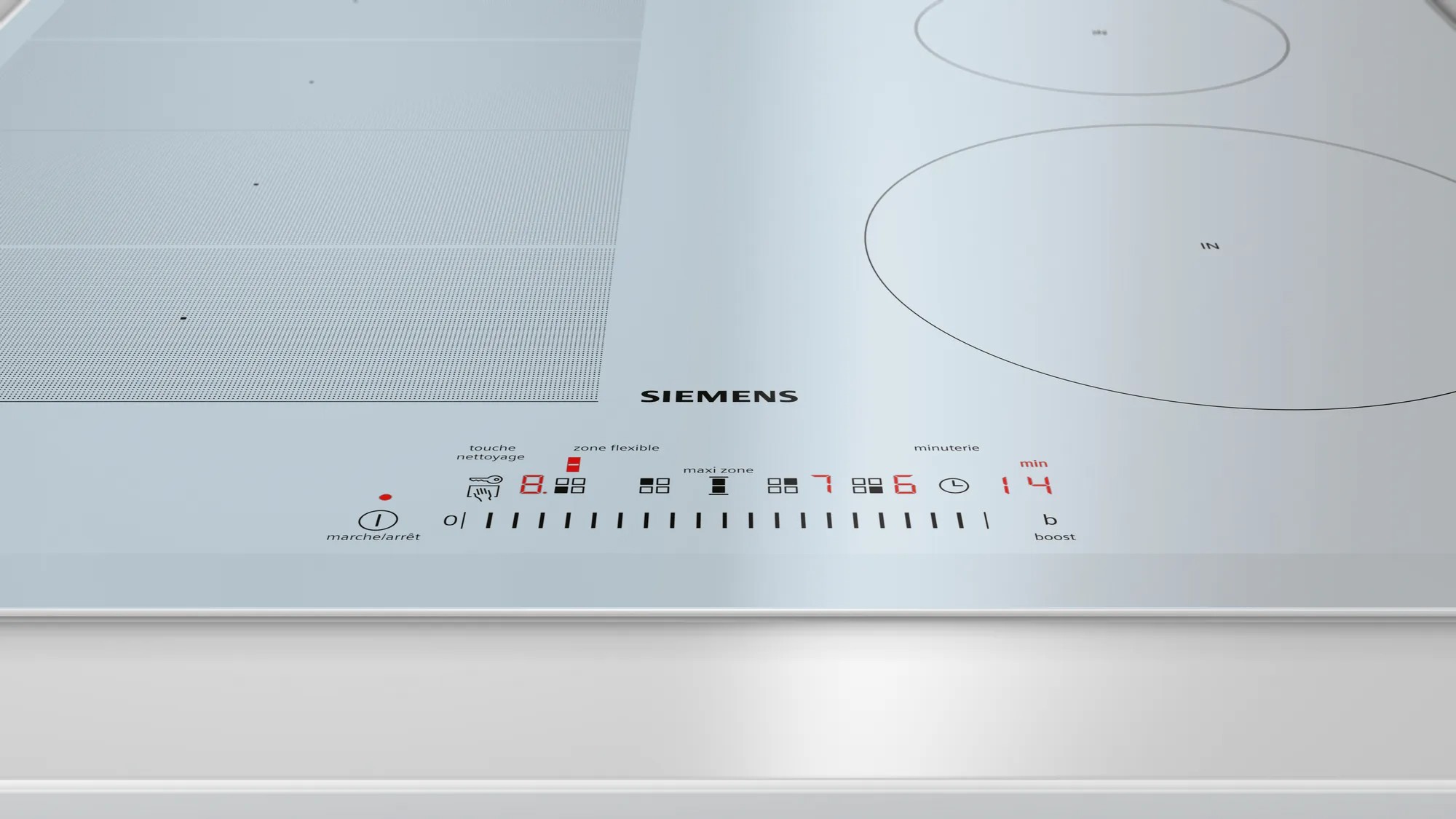 SIEMENS Plaque induction iQ700 FlexInduction 4 foyers Blanc