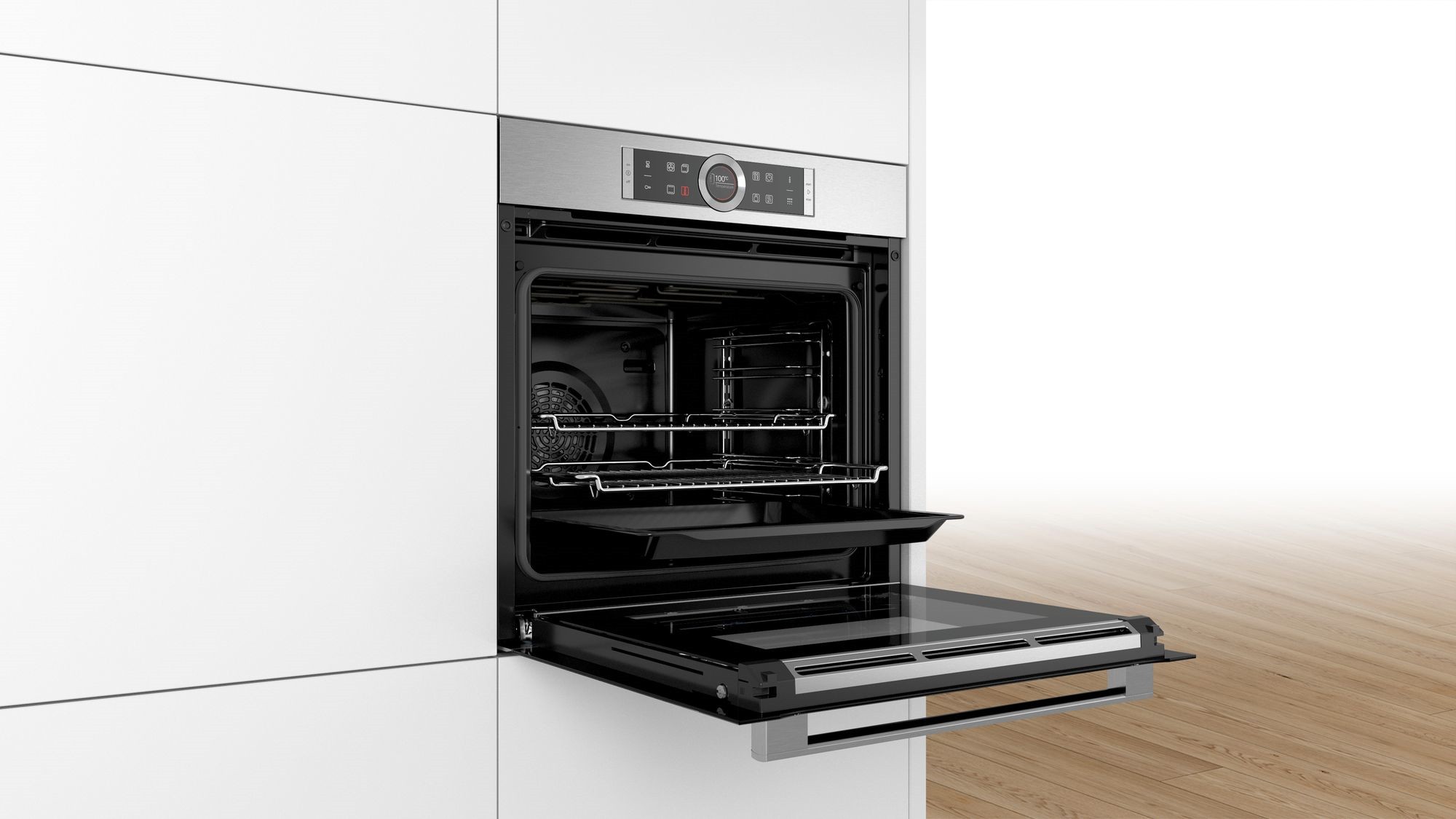 BOSCH Four encastrable pyrolyse Série 8 AutoPilot 10 airPulsé 4D 71L Inox