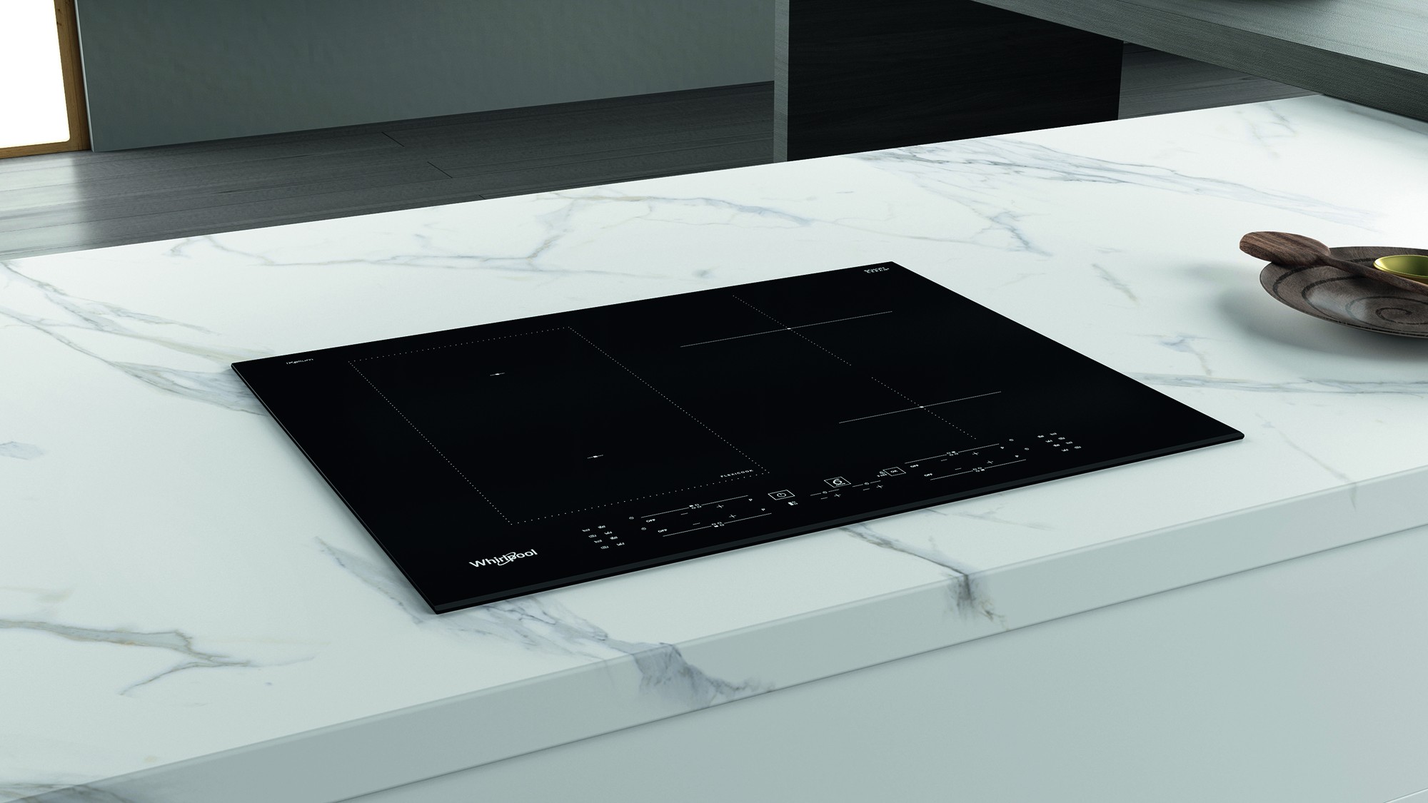 Plaque induction WHIRLPOOL 6ème sens 4 foyers 65cm Noir - WLB4265BFIXL