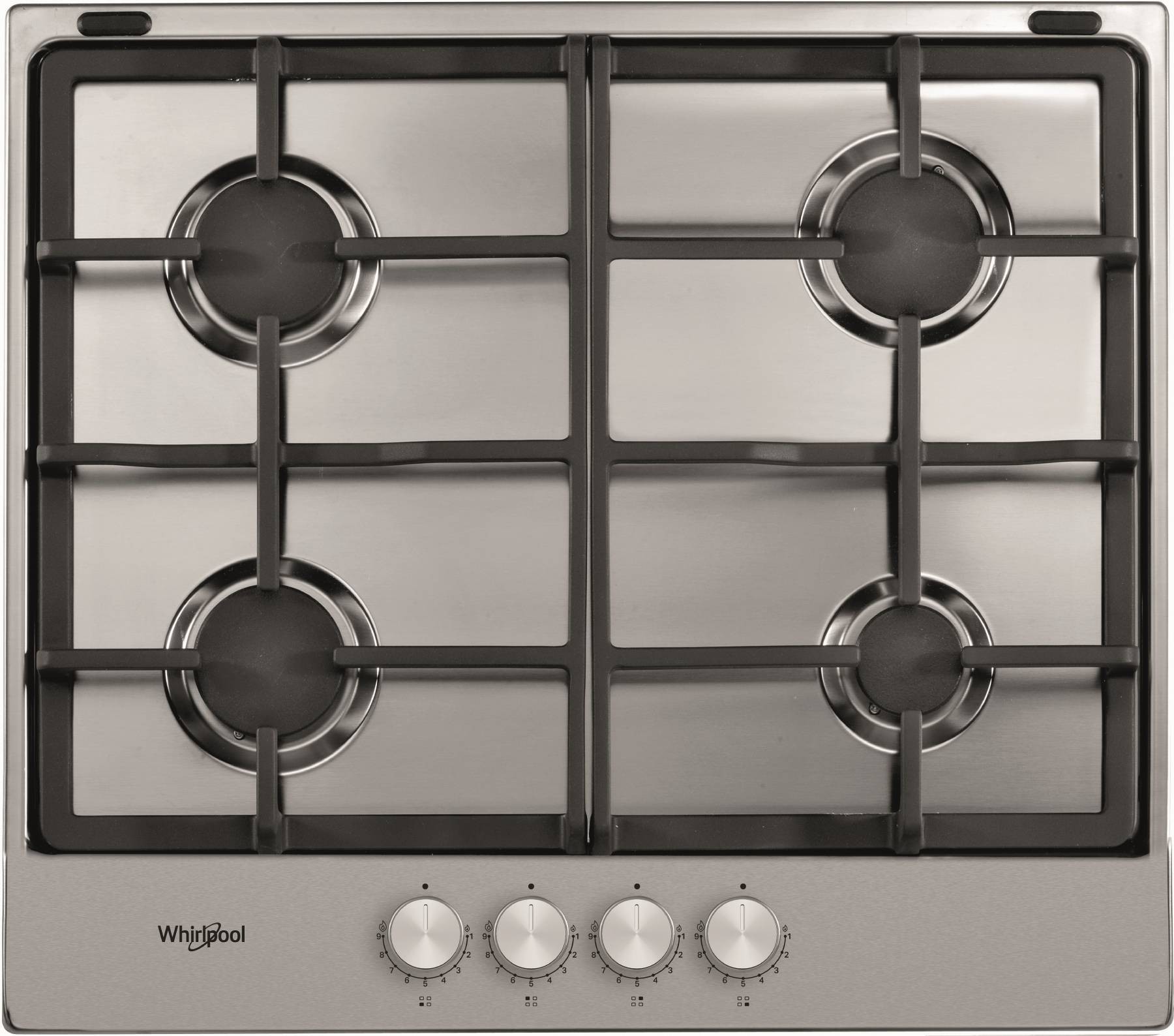 Plaque gaz WHIRLPOOL 4 Foyers 58cm 7800W Inox - TGML660IX