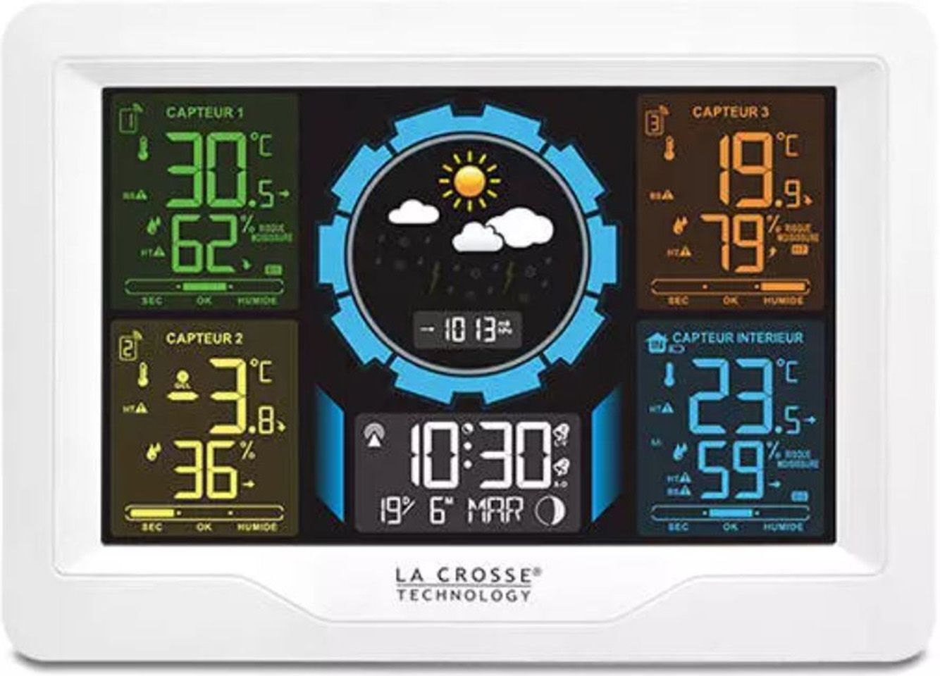 Station météo LA CROSSE TECH 433 Mhz Blanc WS6304WHI