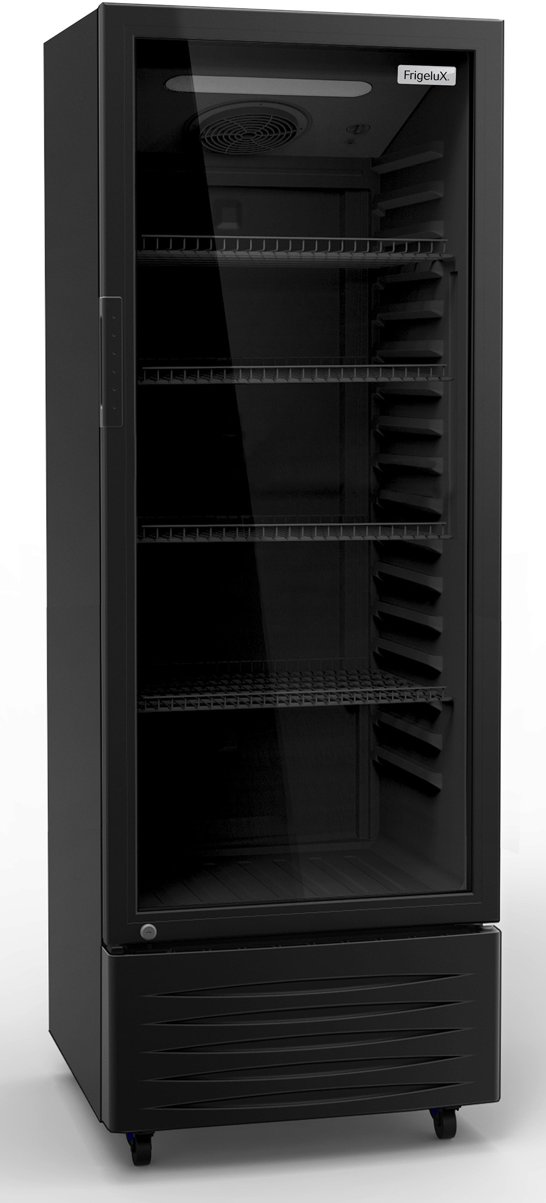 Réfrigérateur 1 porte FRIGELUX , Froid Brassé, 322L, Noir CF338MSTN