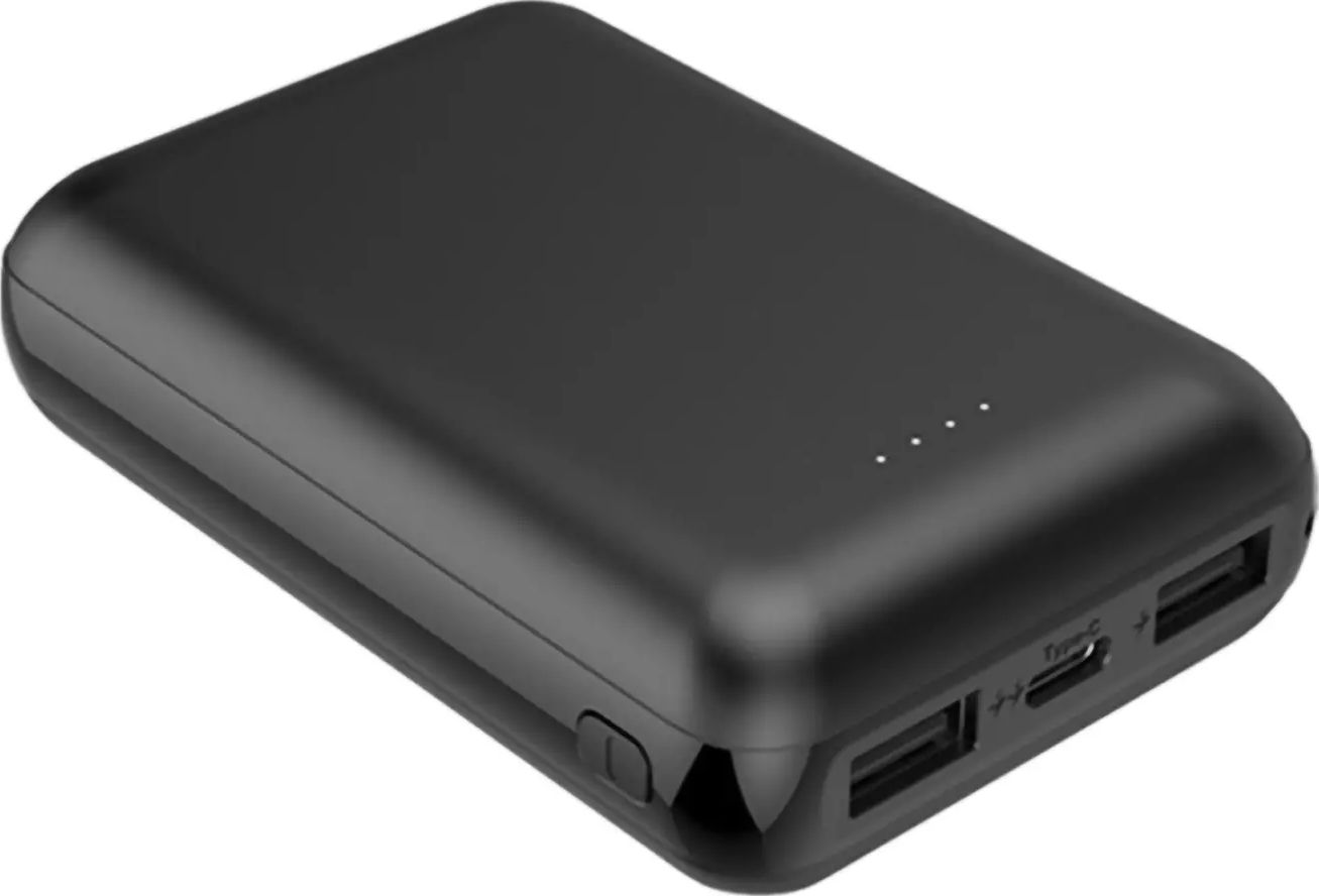 Batterie externe AKASHI 10000mAh Charge rapide 2 USB Noir ALTPB10COMPBL