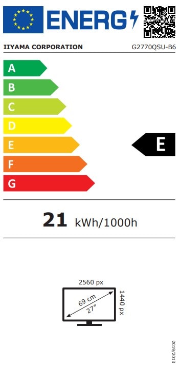 Ecran 27 pouces IIYAMA - IIG2770QSUB6 Ecran 27 pouces IIYAMA - IIG2770QSUB6